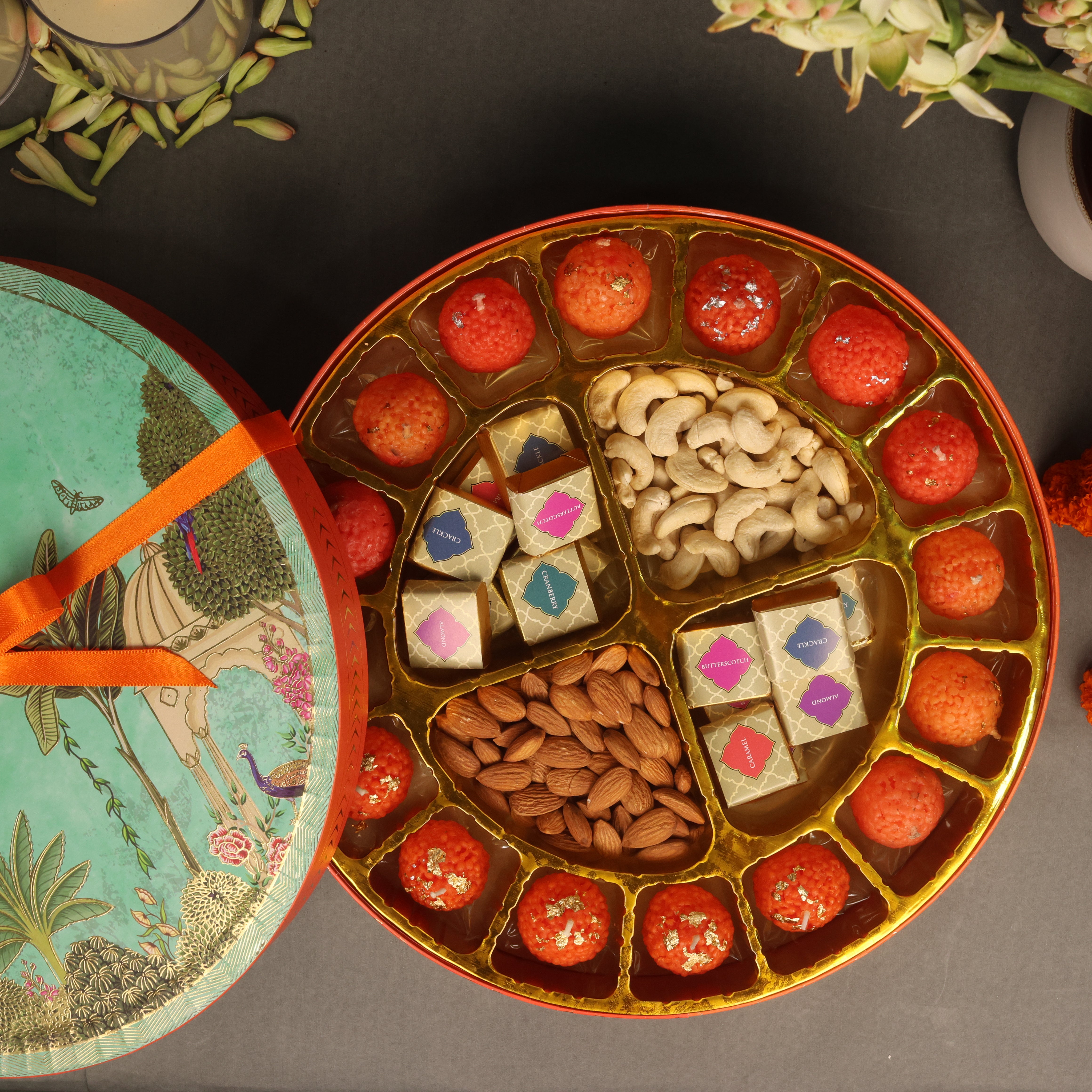 Shubh Diwali Meetha Glow Round Box