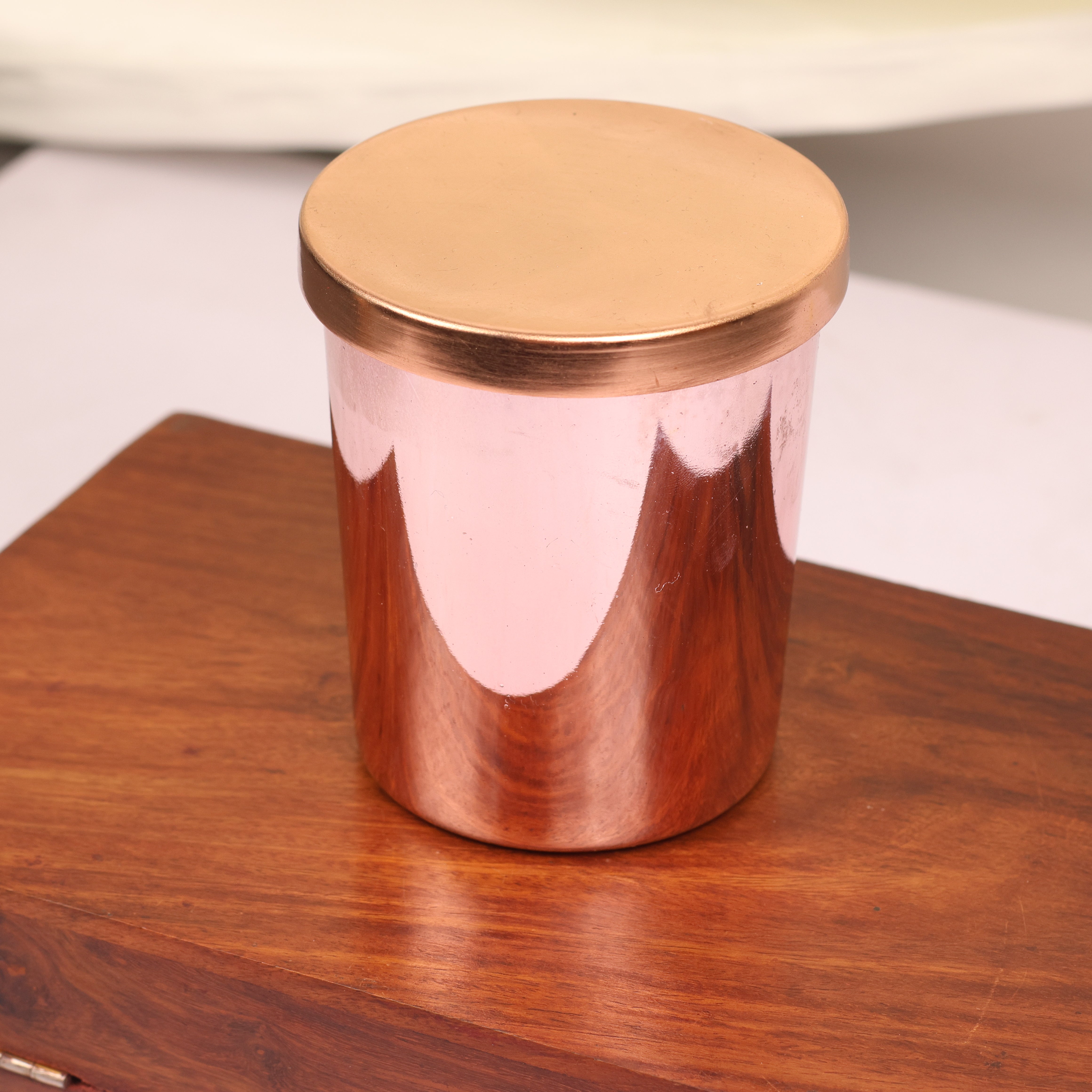 Luxe Shine Metallic Jar Candle with Wooden Wick