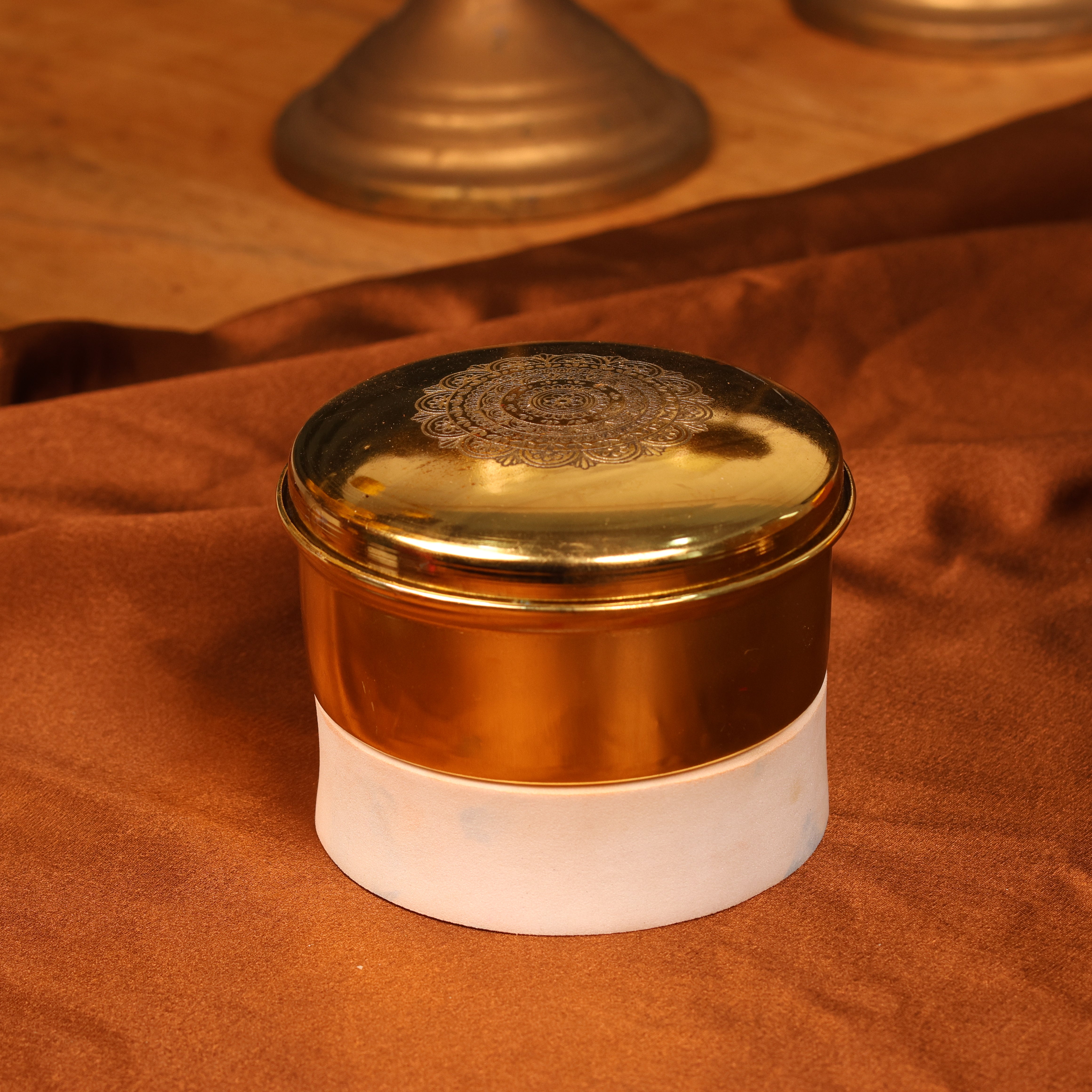 Golden Glow Diya & Treats Tray
