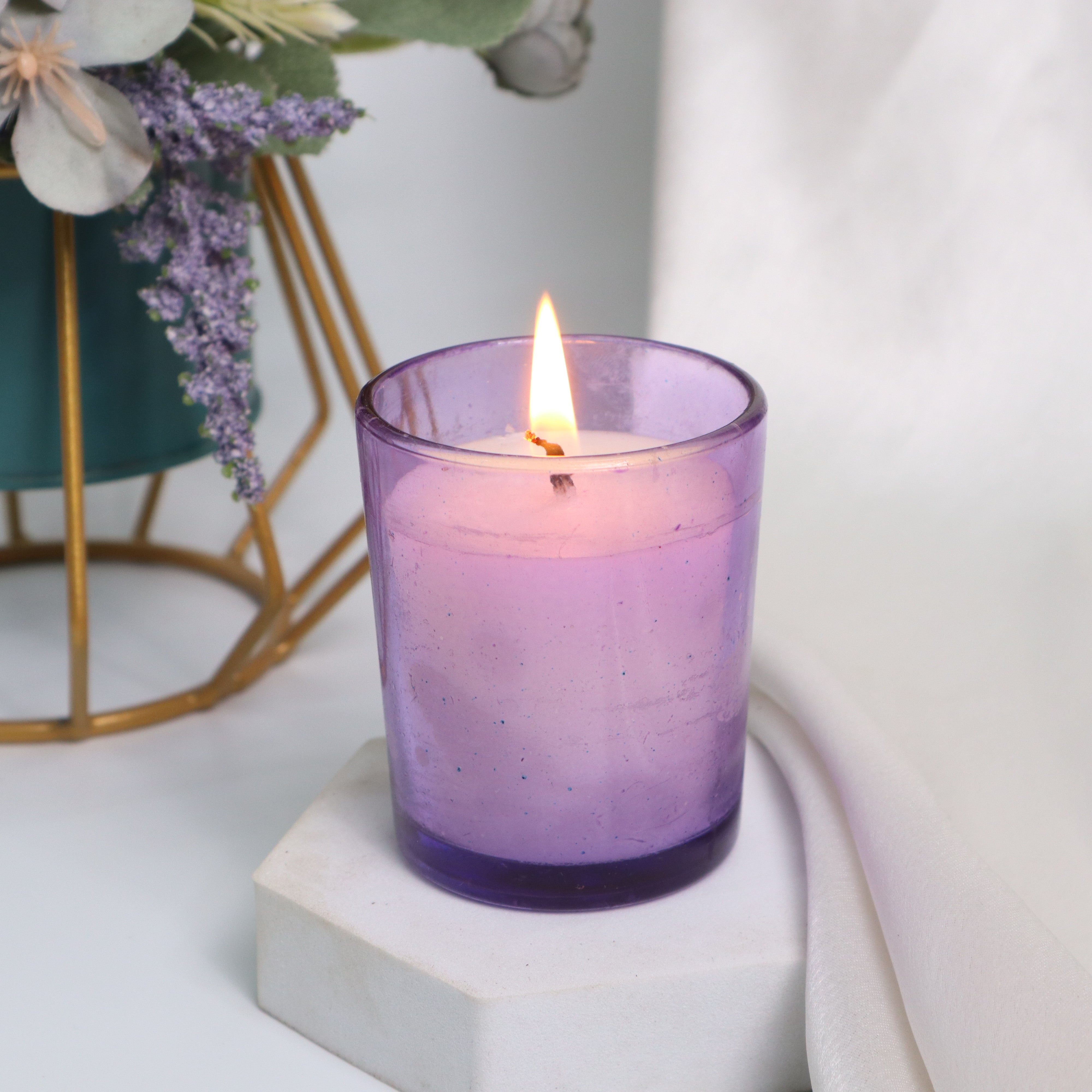 Grass Glass Candle Jar