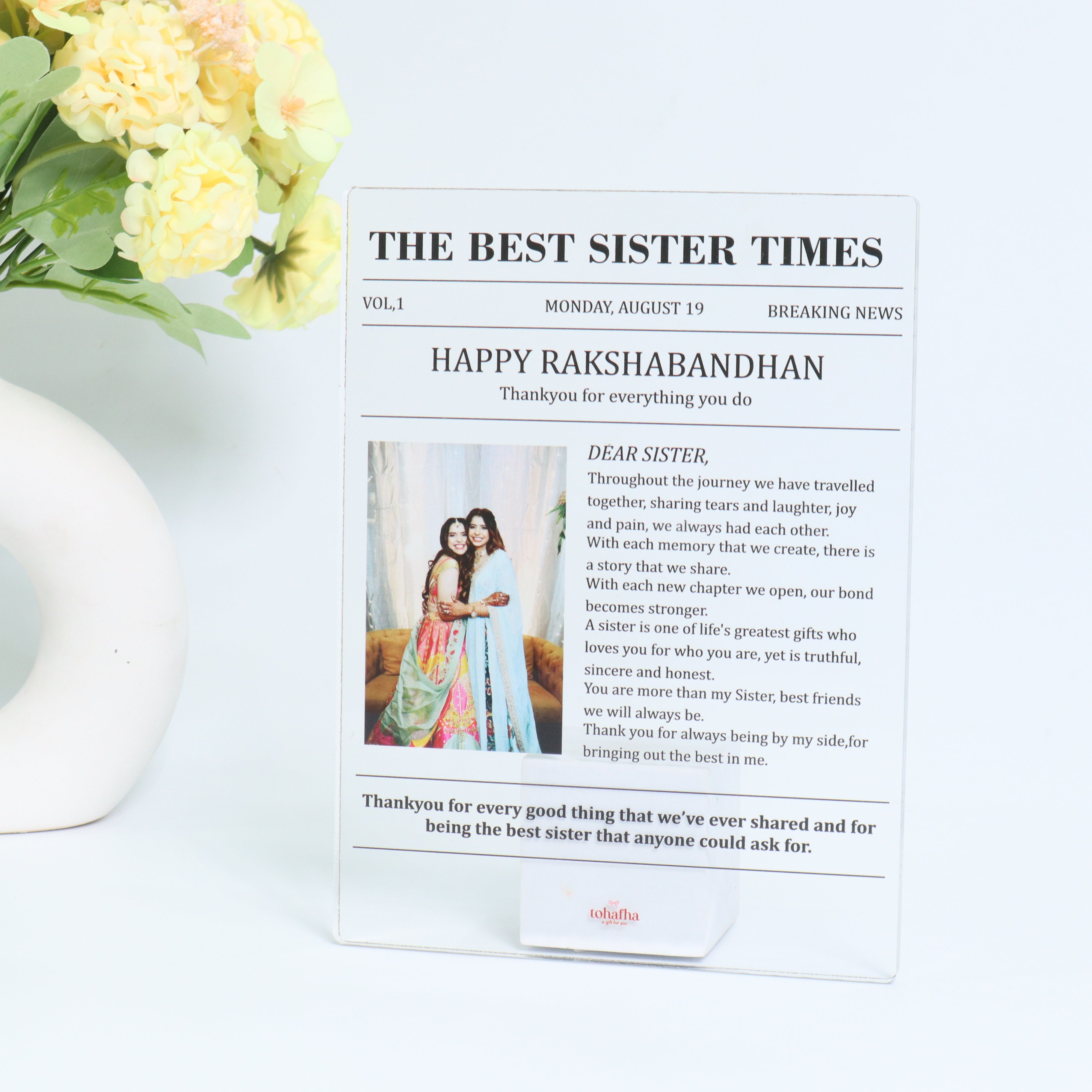 Personalized Acrylic Newspaper