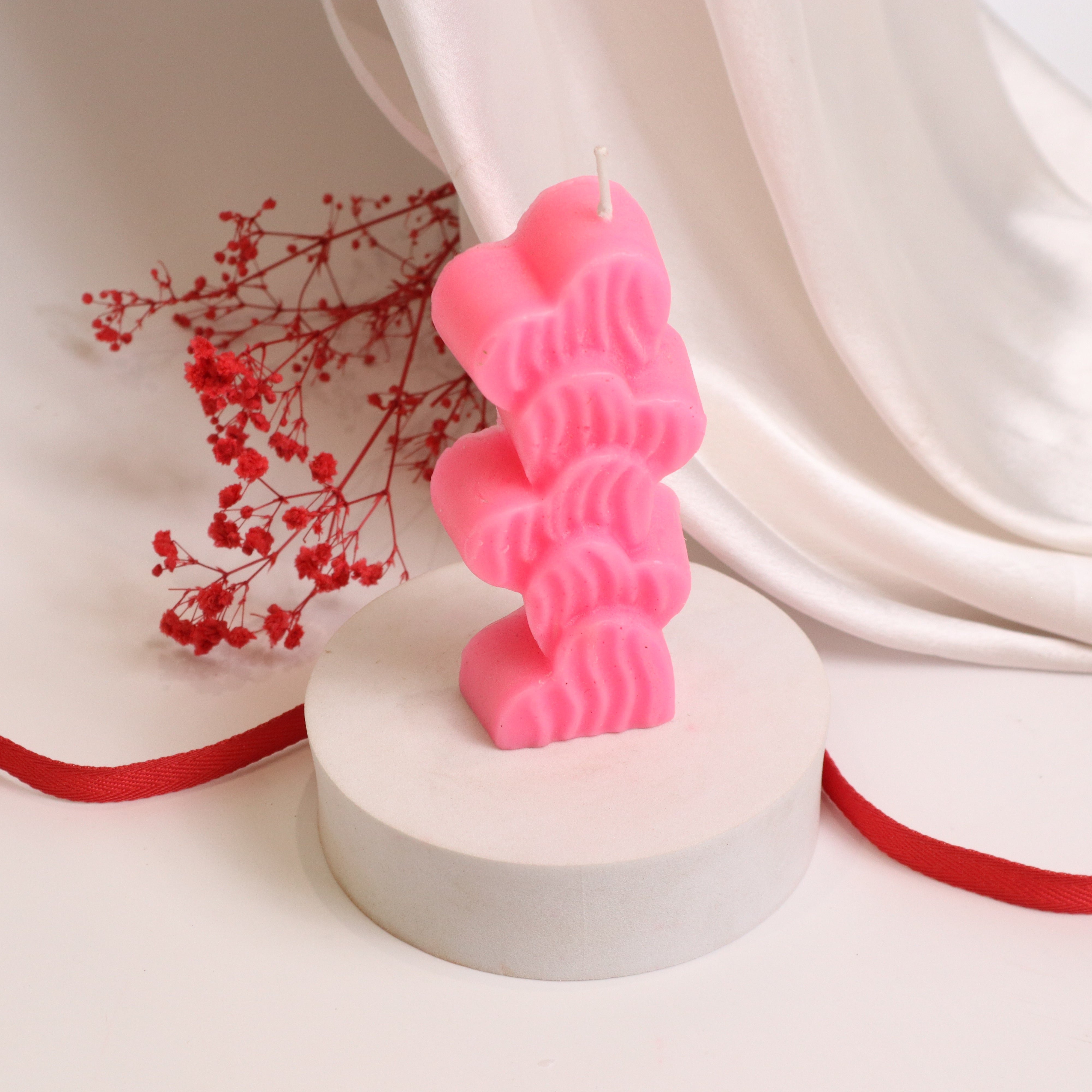 Stacked Heart Candles