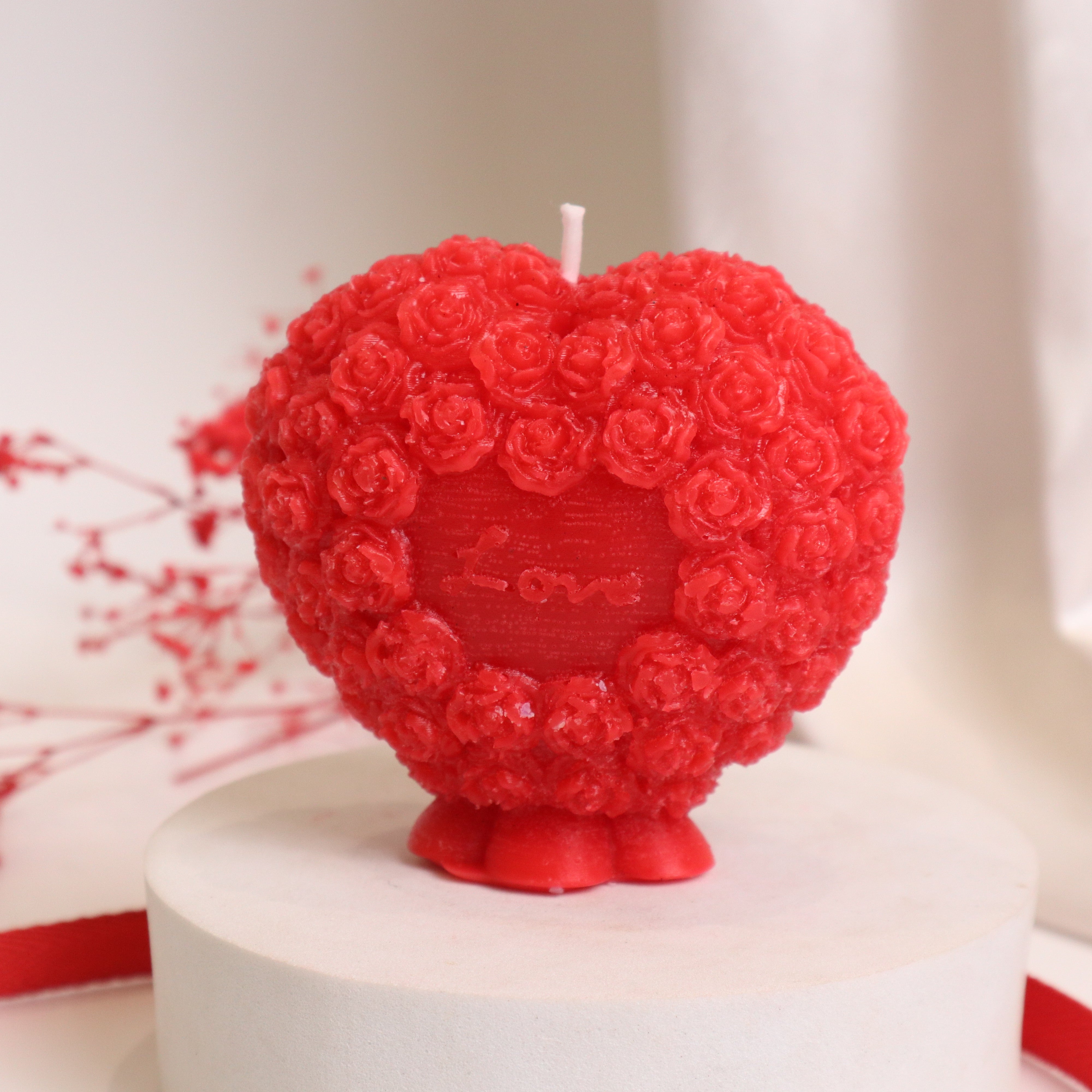 Rosy Heart Flames (set of 2)