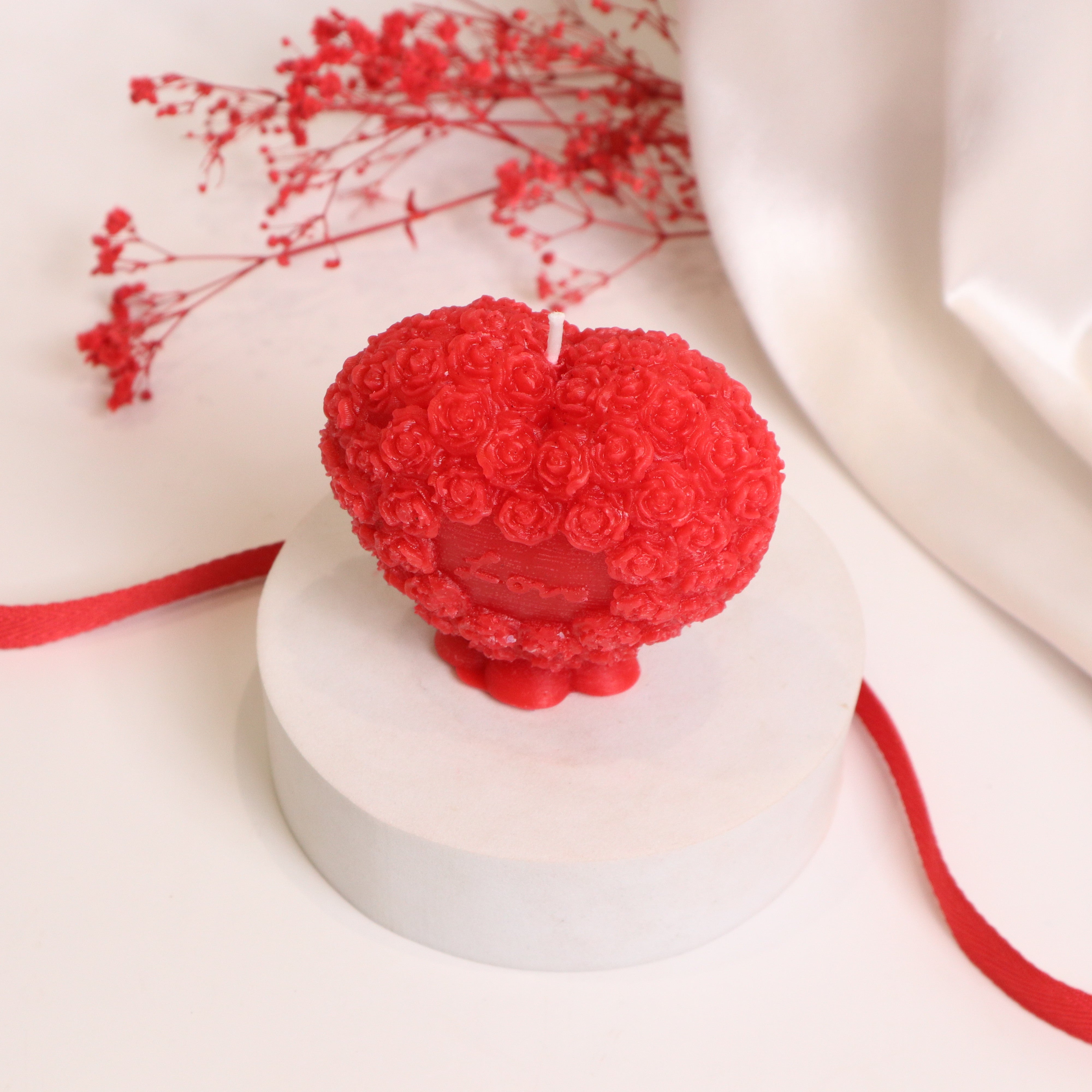 Rosy Heart Flames (set of 2)