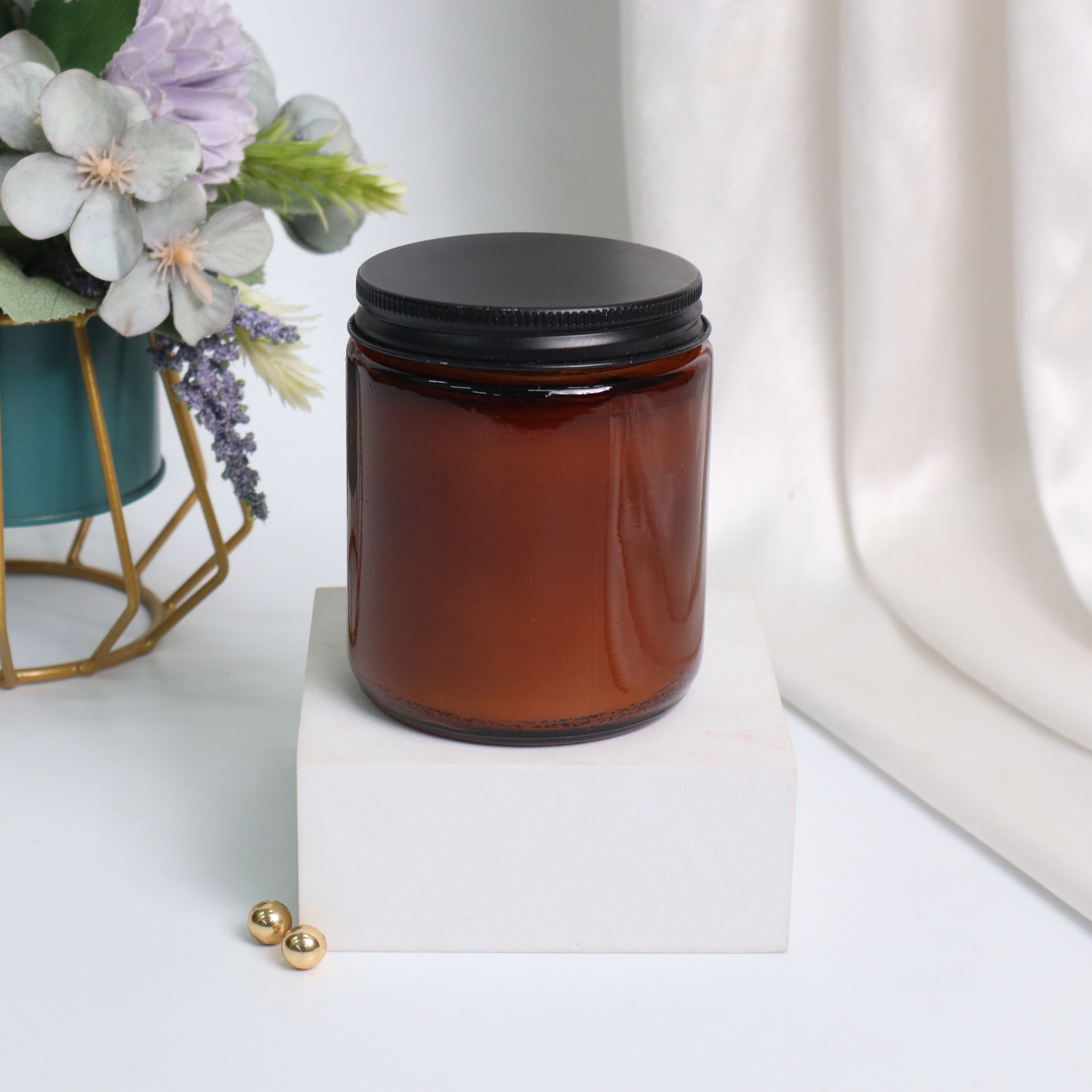 Matte Black Radiant Candle Jar