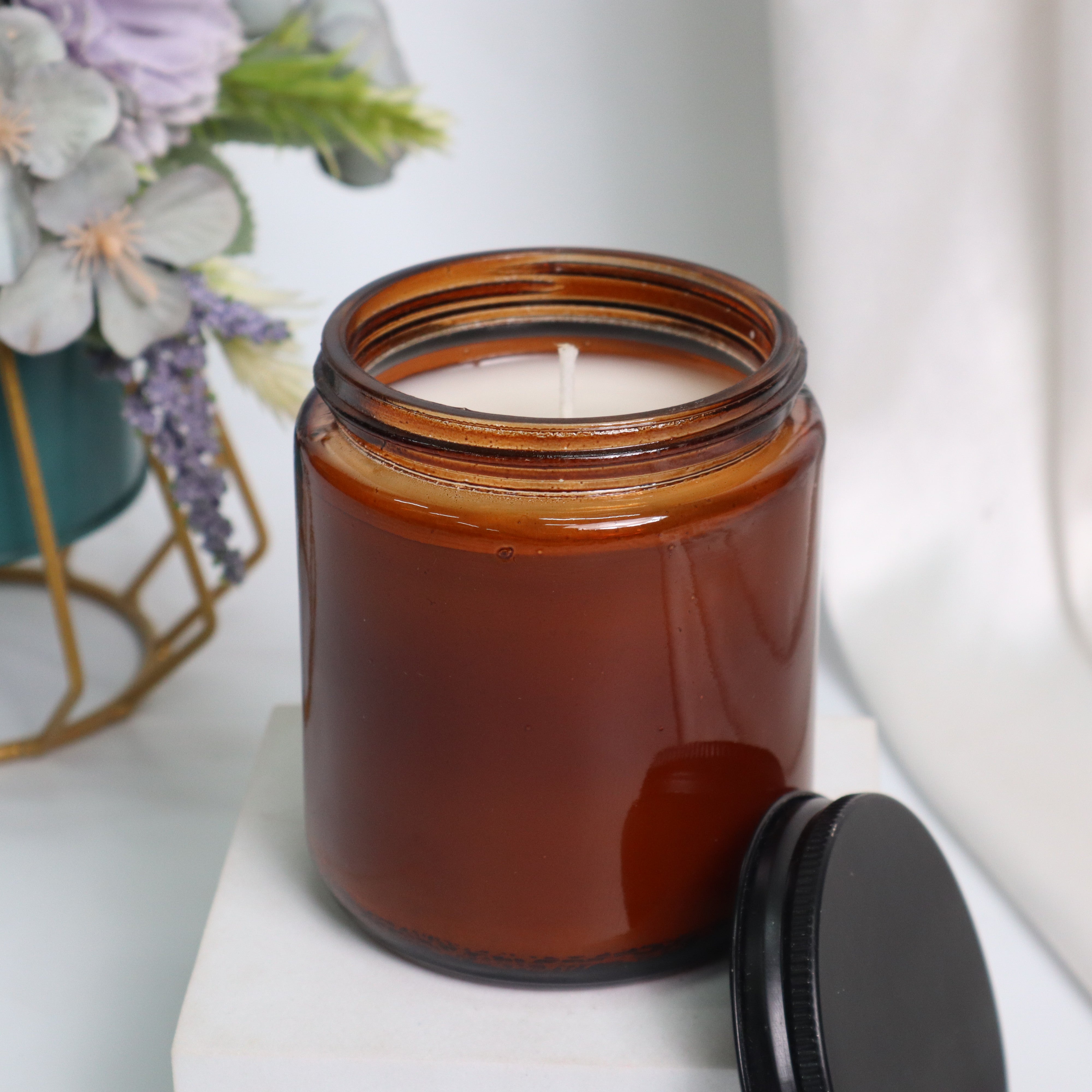 Matte Black Radiant Candle Jar