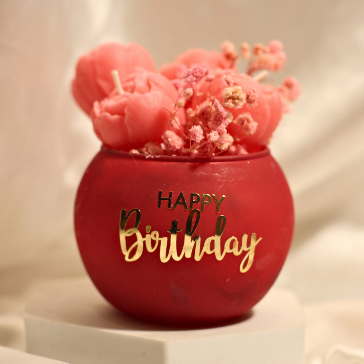 Rosy Glow Birthday Celebration Jar
