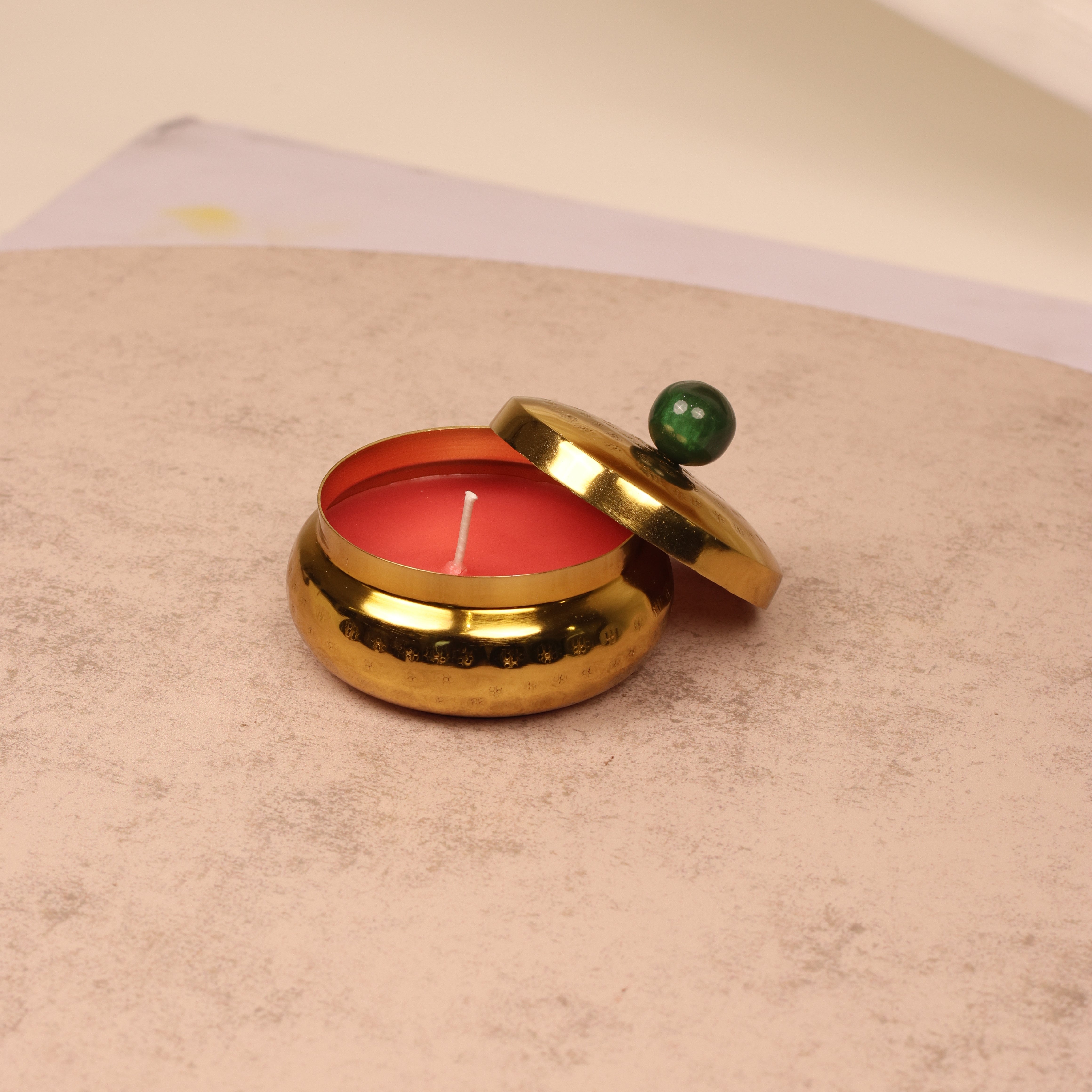 Emerald Glow Gold Jar Candle