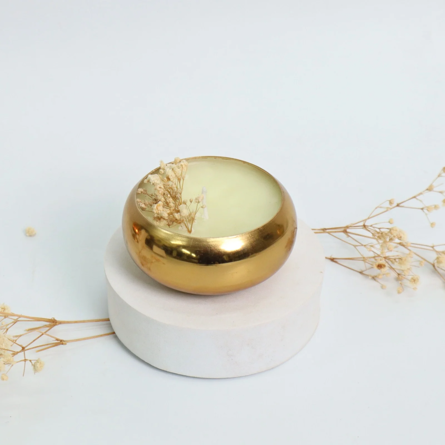 Golden Radiance Candle Bowl