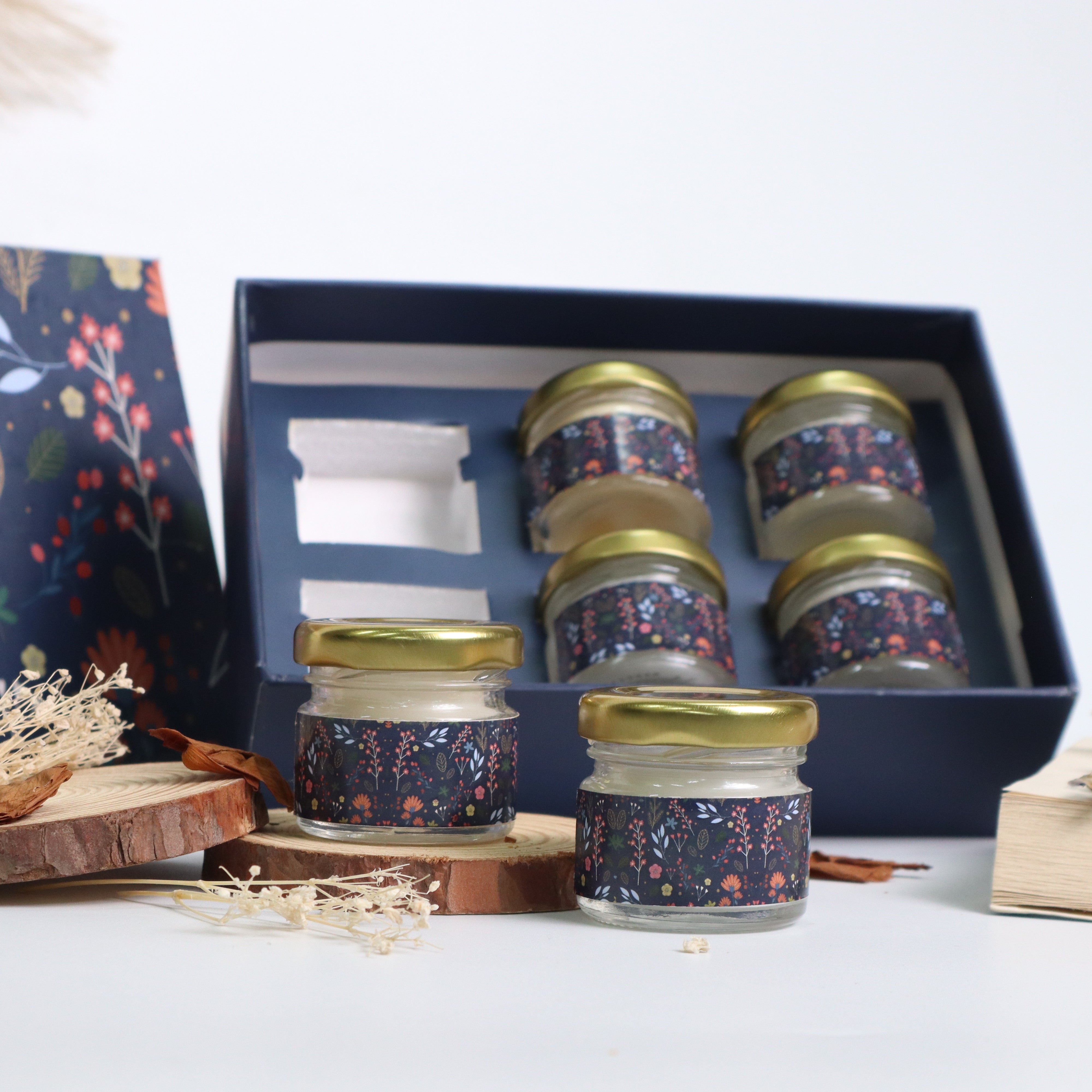 Stunning Blue Candle Gift Box