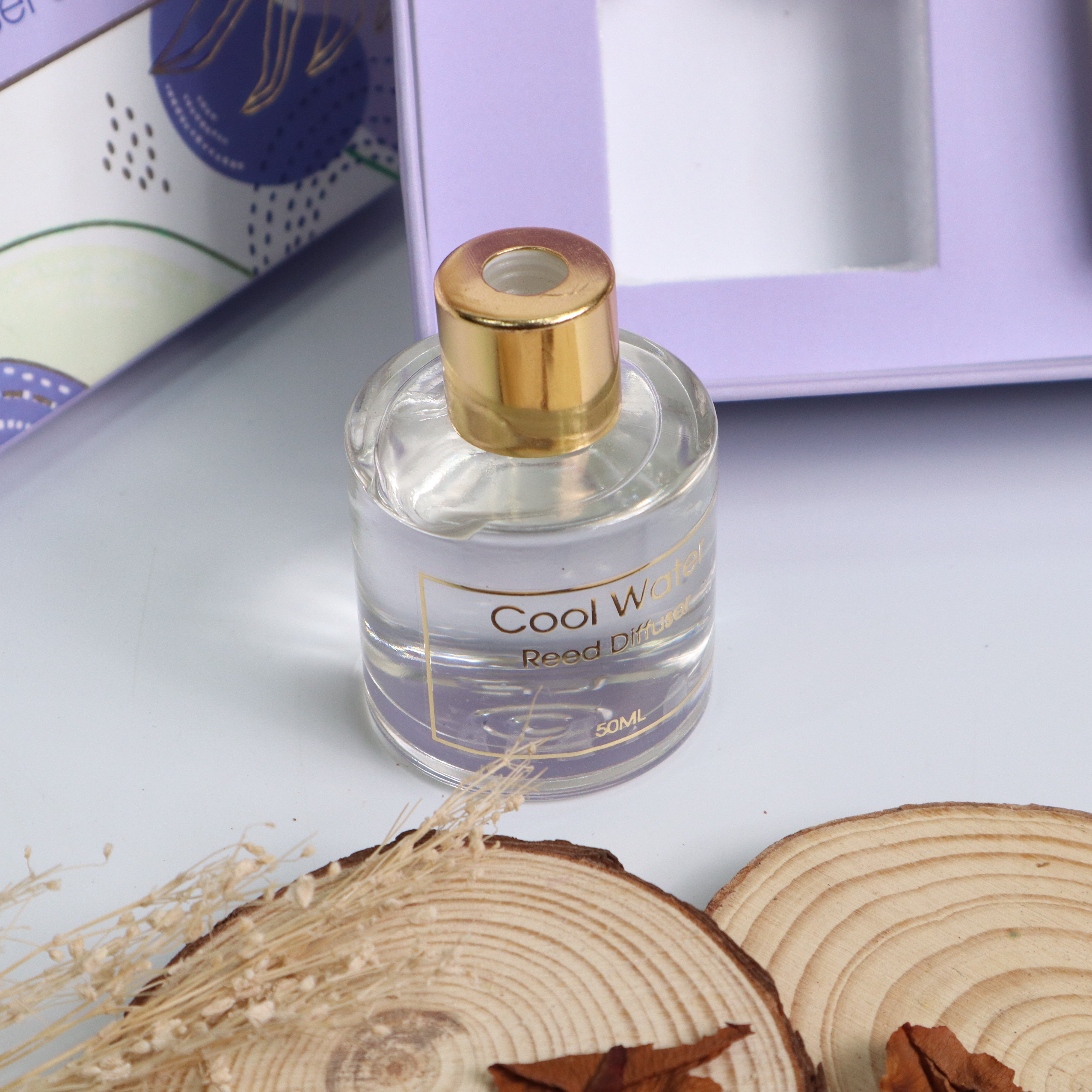 Lavender Scented Candle and Reed Diffuser Set