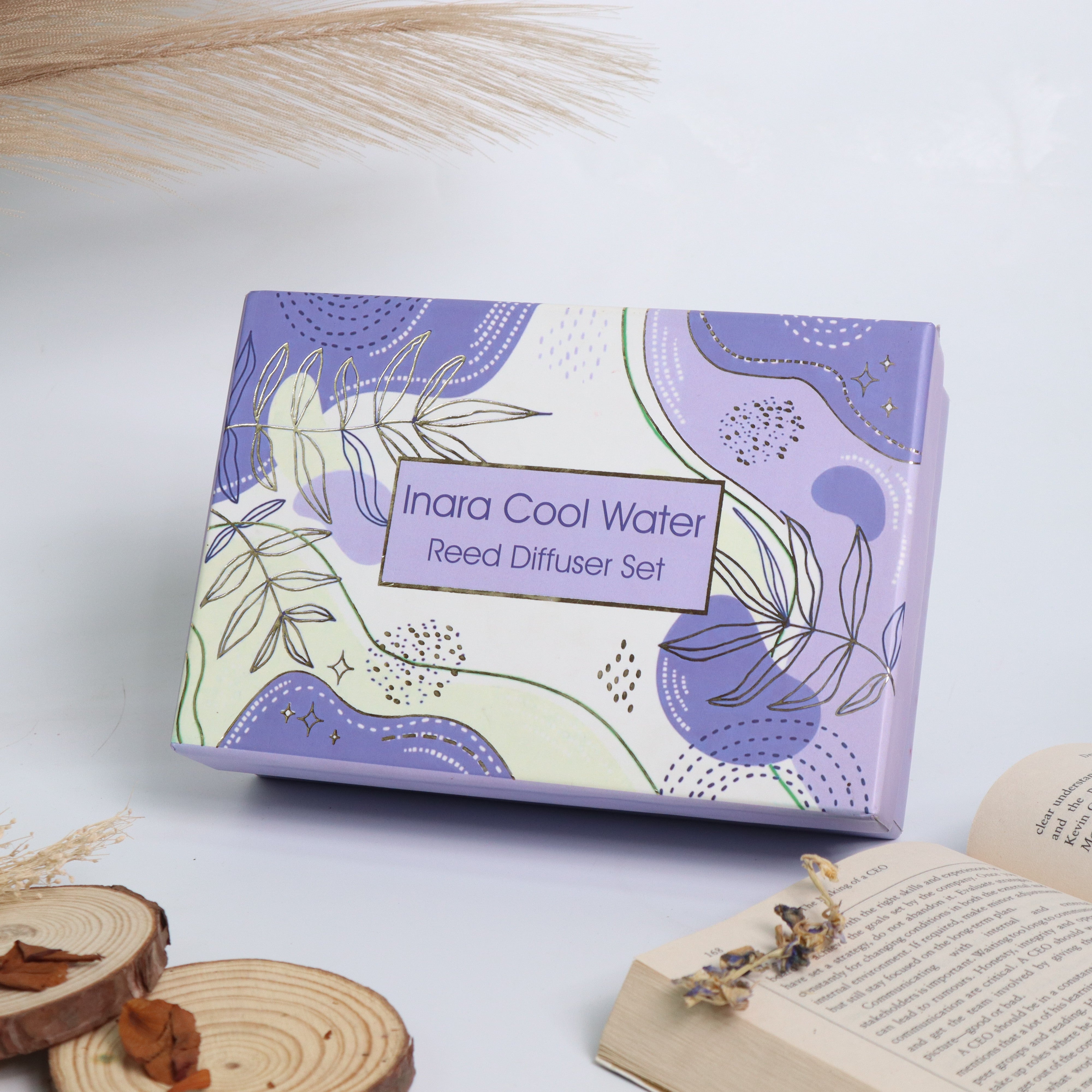 Lavender Scented Candle and Reed Diffuser Set