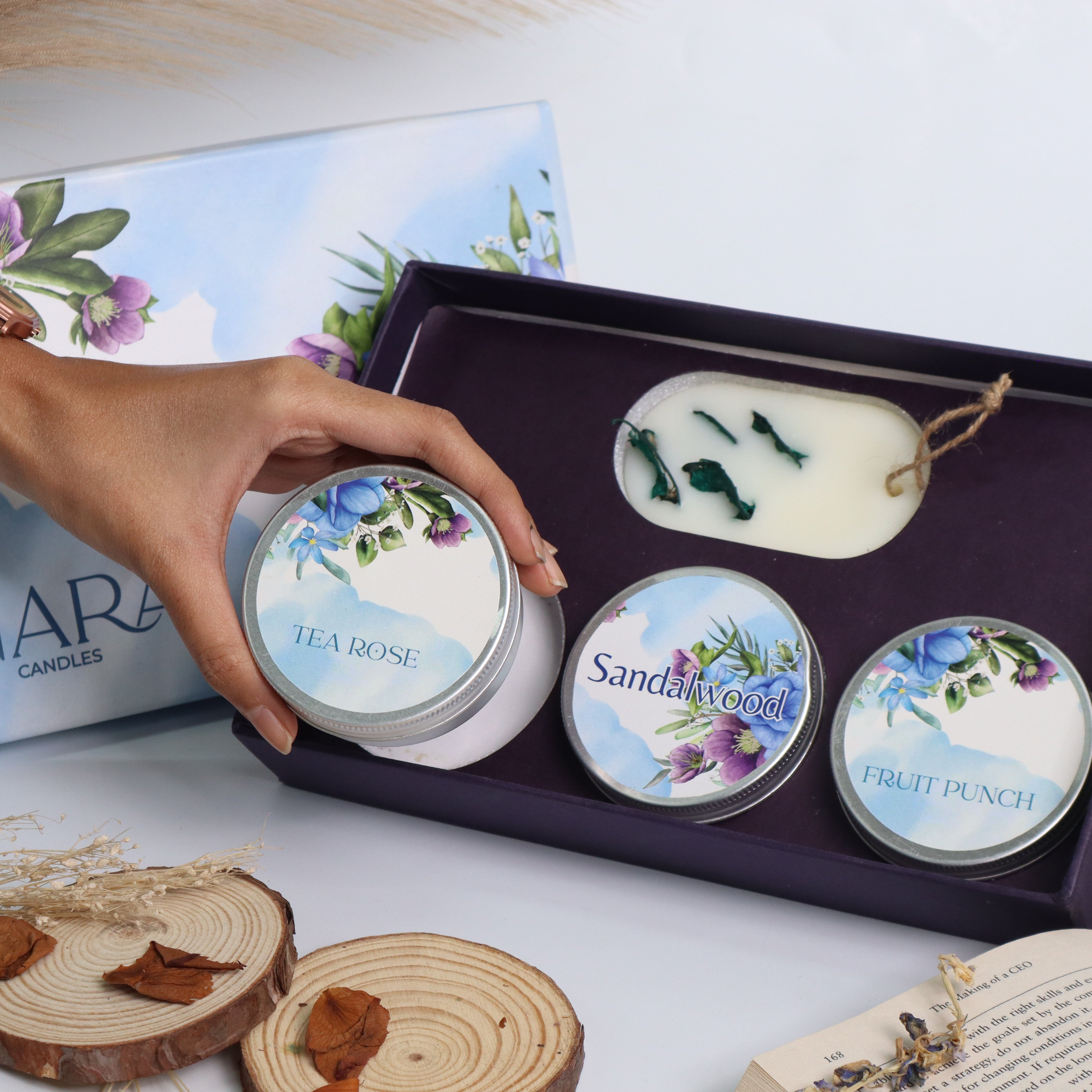 Inara Earthy Tin Candle Set