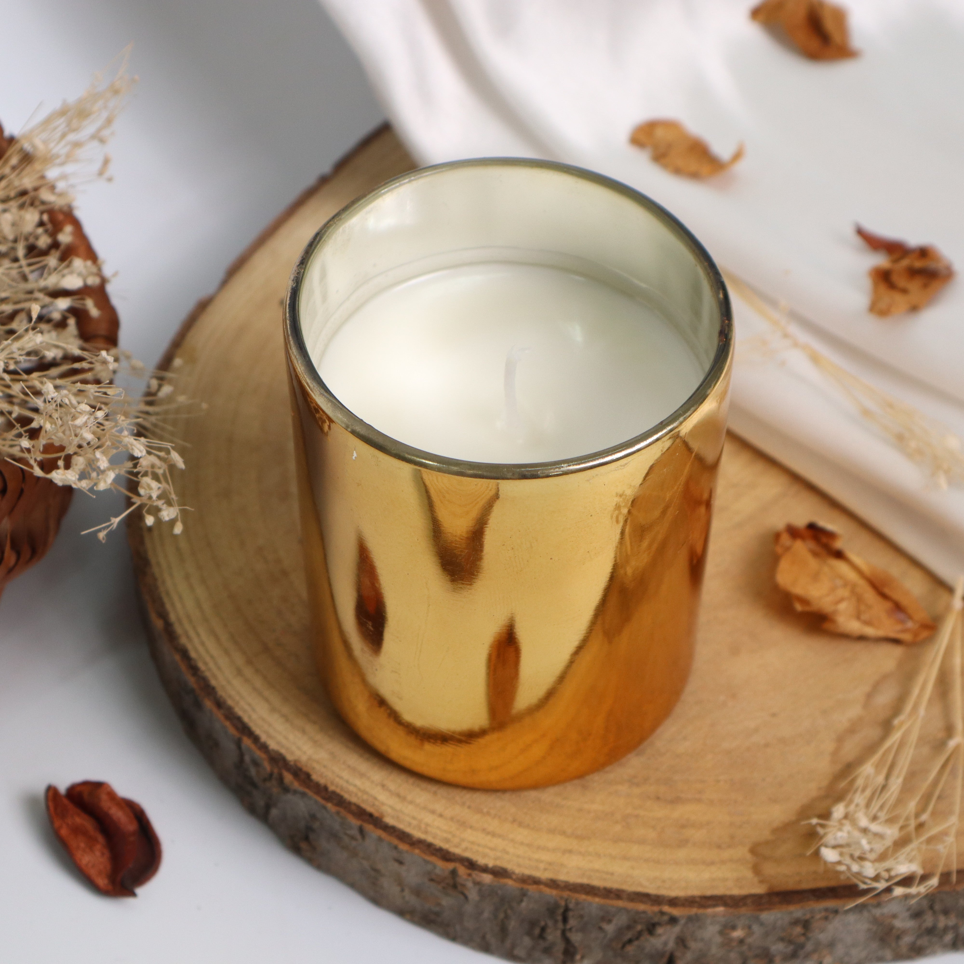 Golden Vogue Candle Jar / Candle