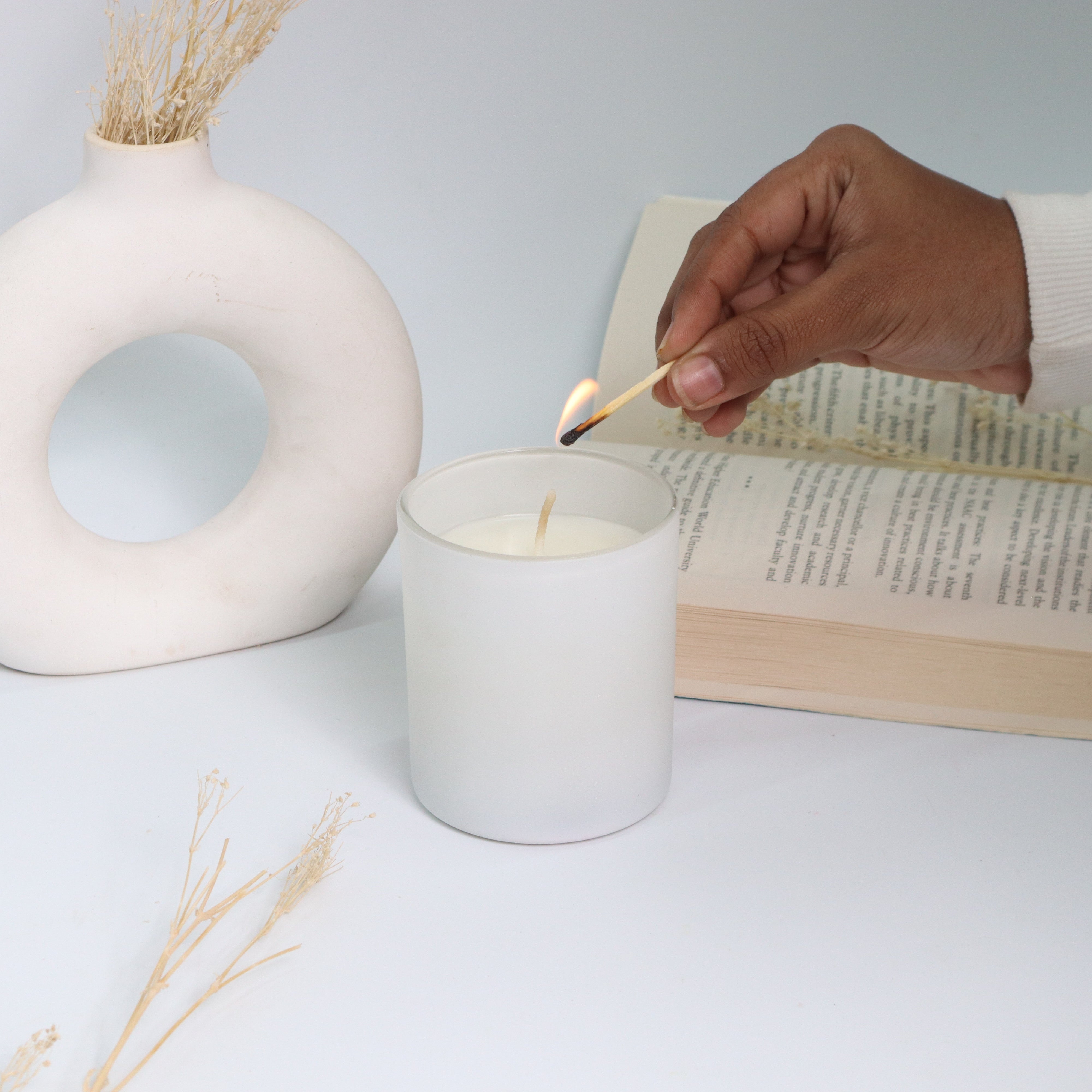 Pearl Frosted Glass Candle