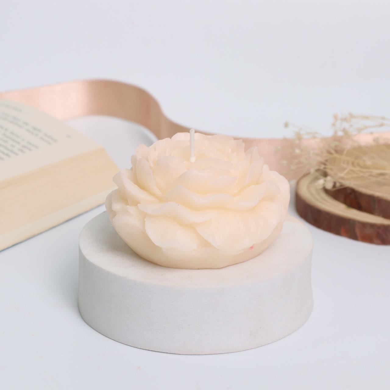 Peony Flower Candles (set of 2)