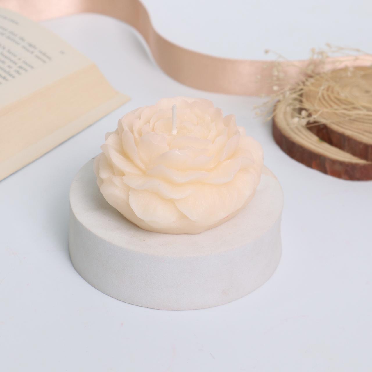 Peony Flower Candles (set of 2)