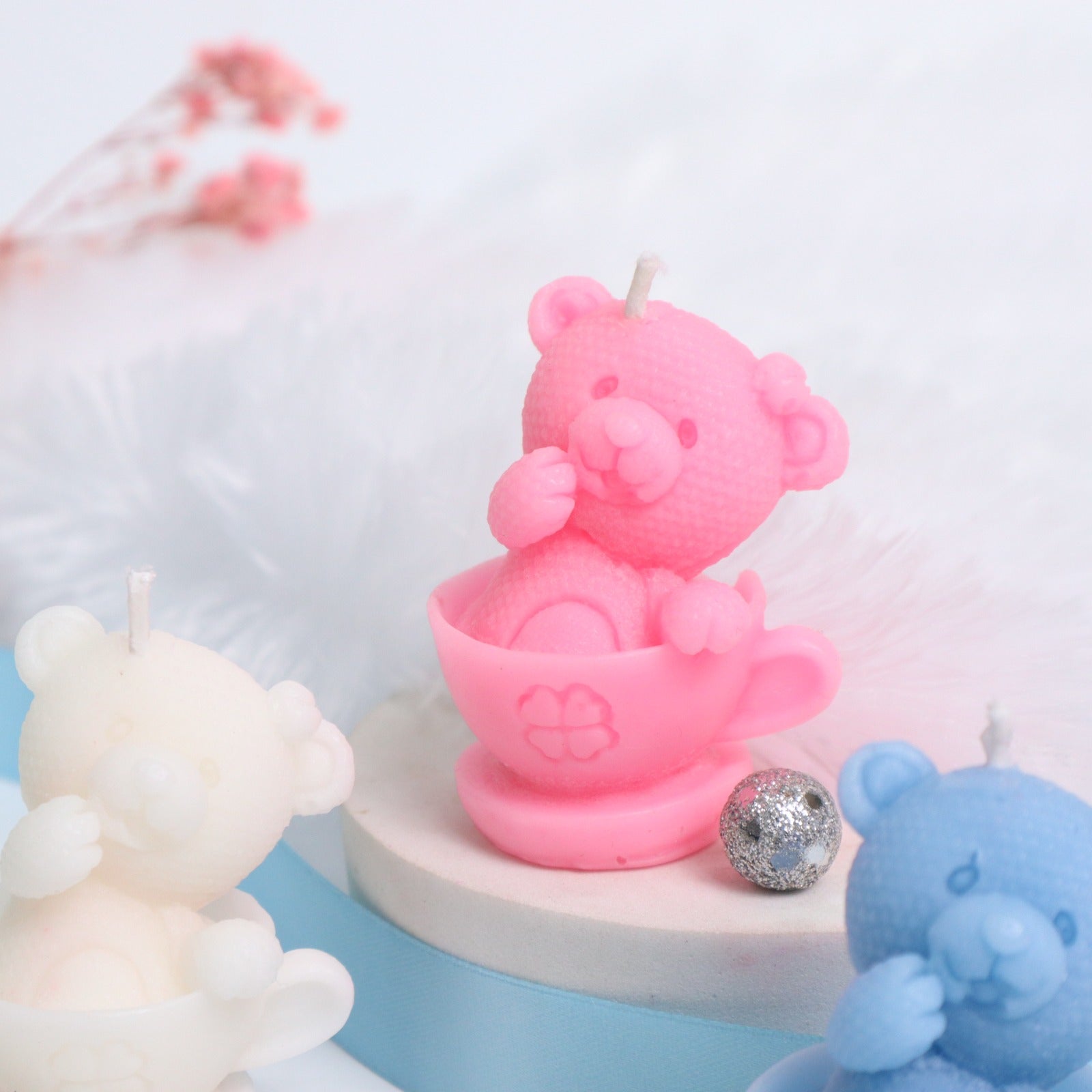 Teddy-in-a-Cup Candles