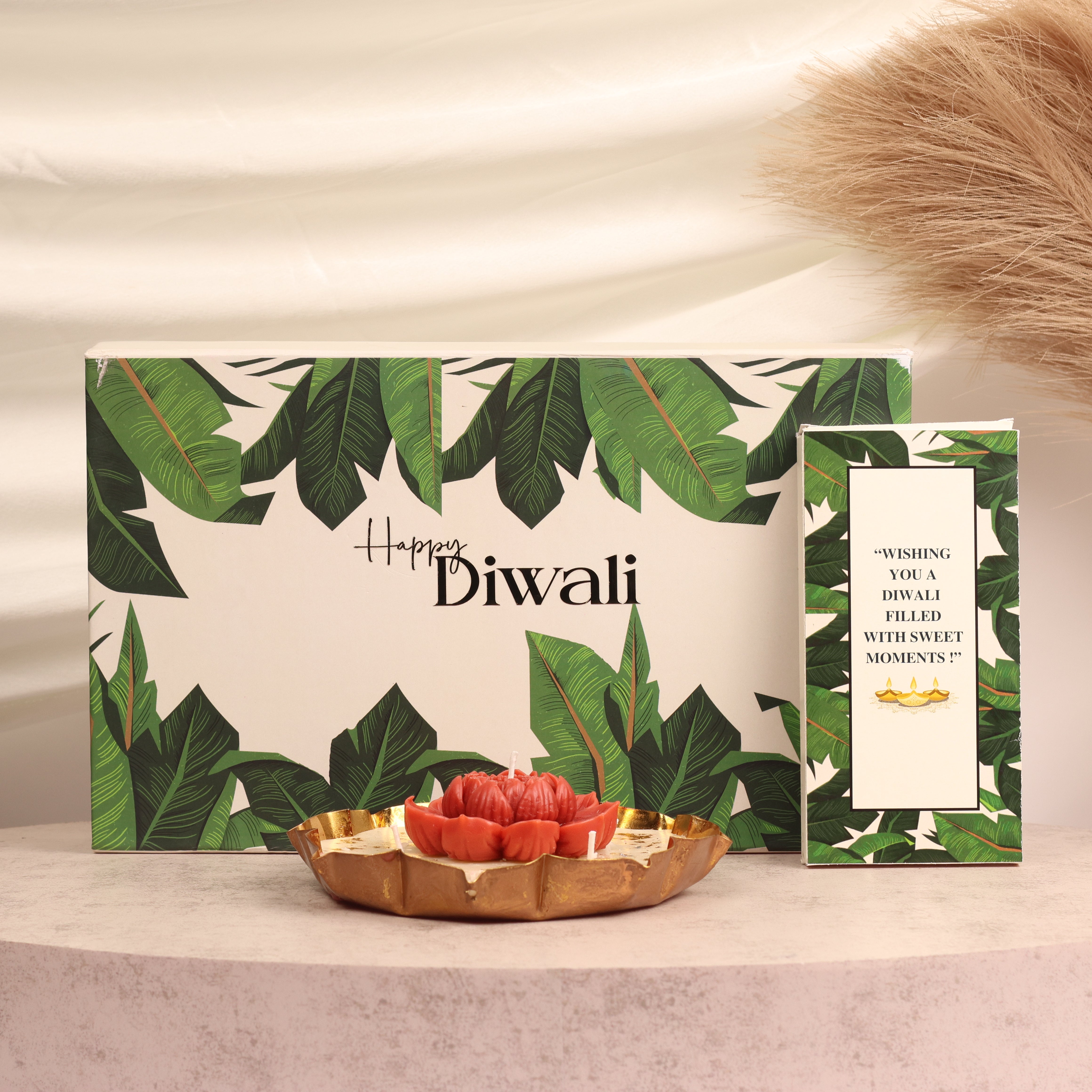 Inara Radiance Urli Candle Gift Box – With Chocolate & Custom Card