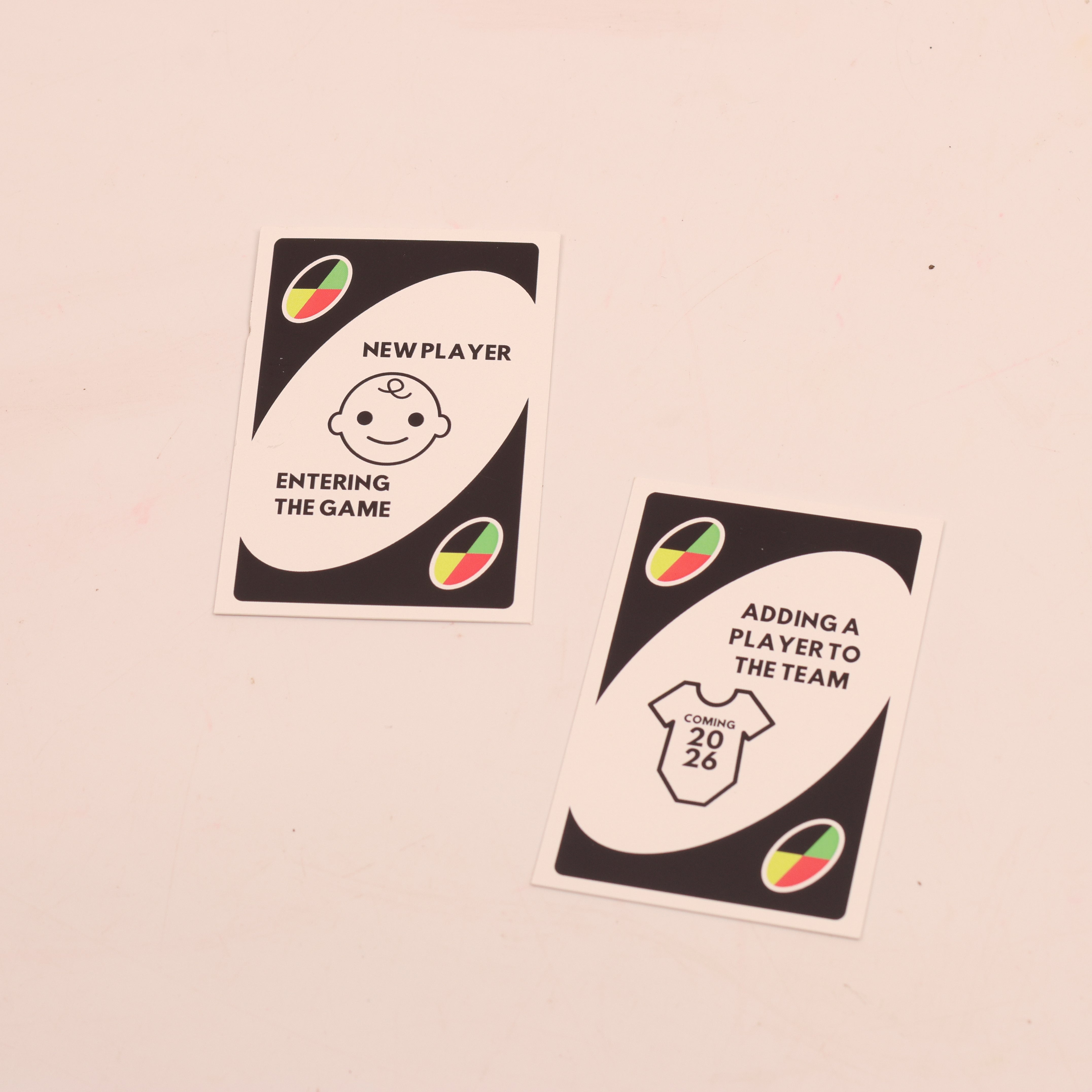 Unique Pregnancy Reveal UNO Card Set