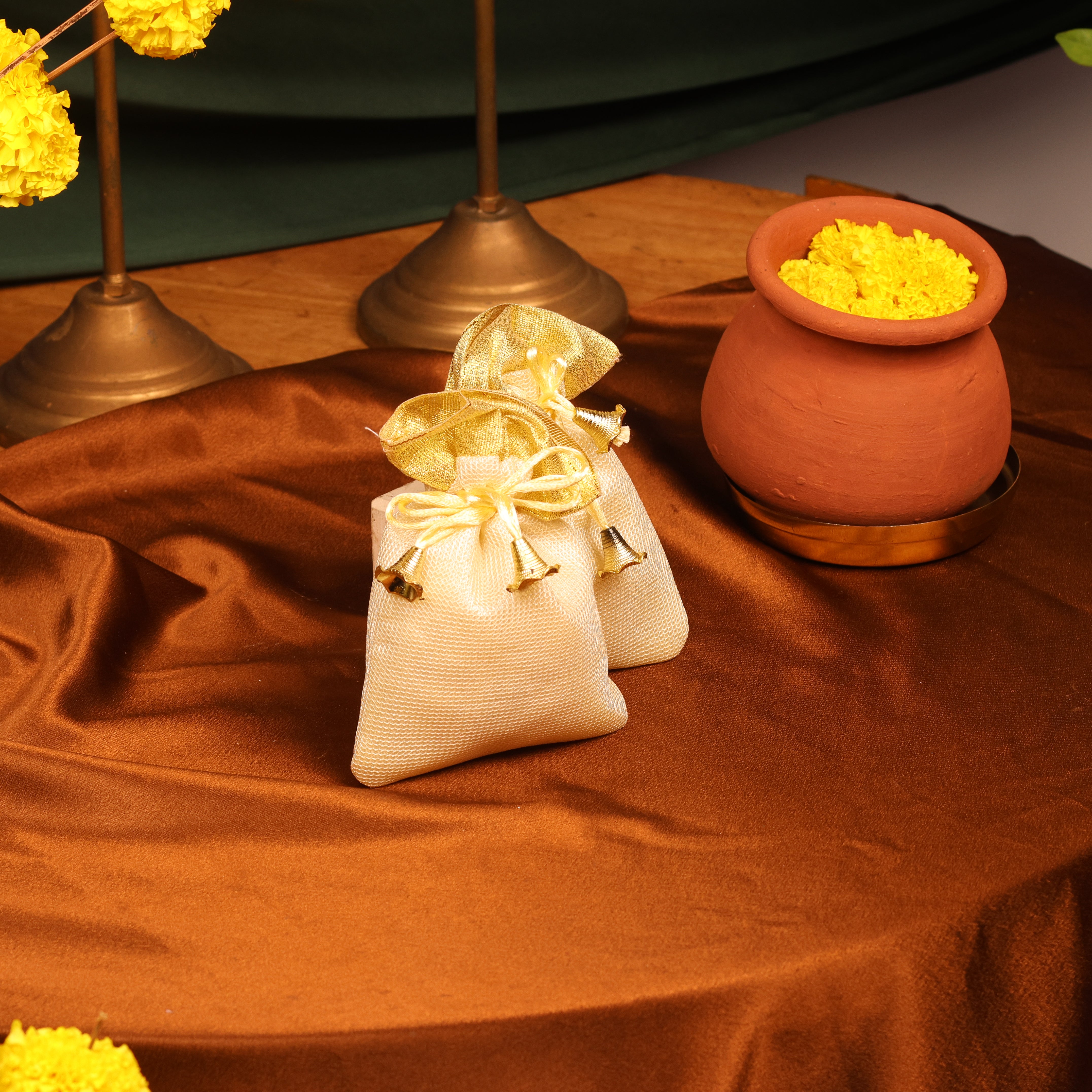 Diwali Metallic Gift Bag (Potli)