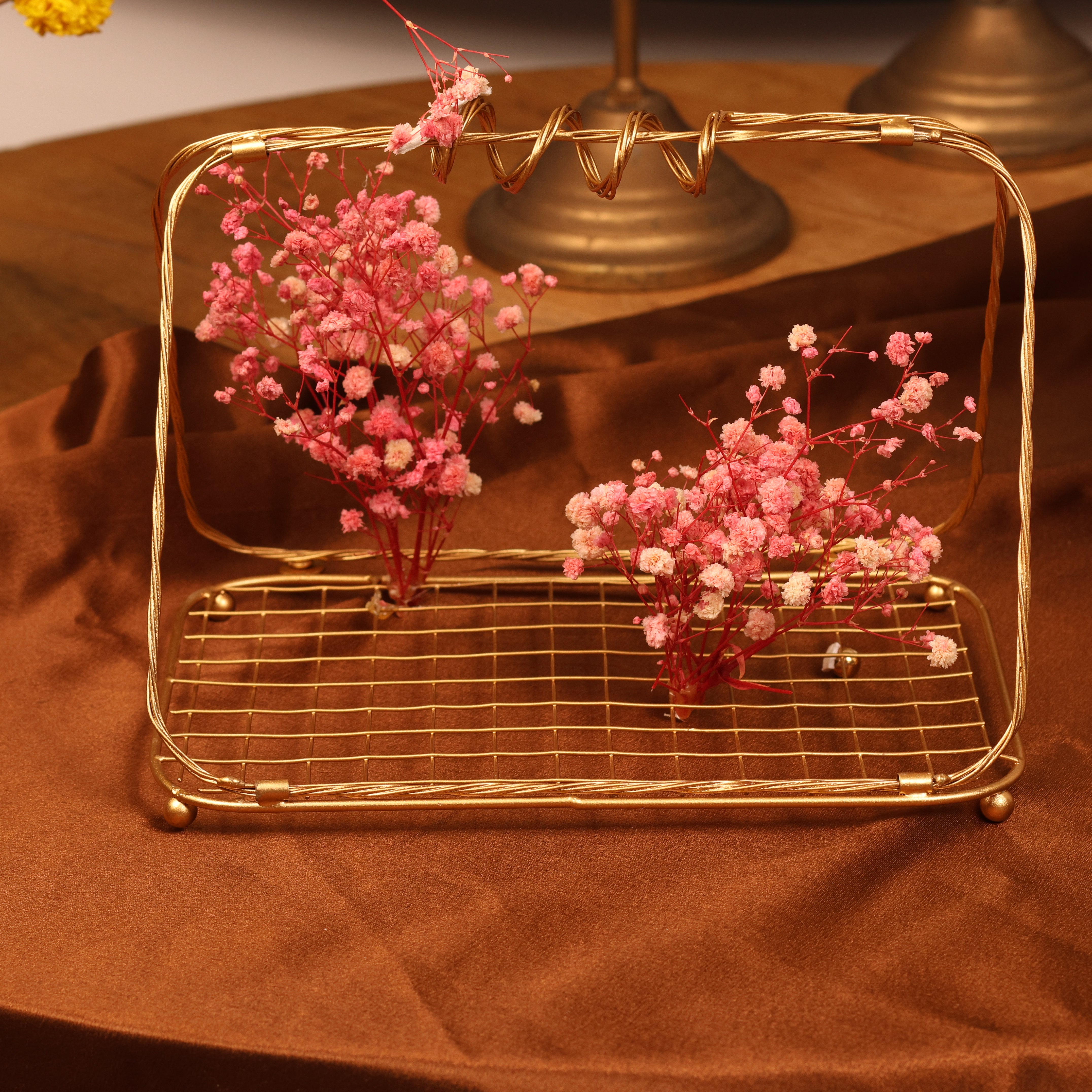 Golden Glow Diya & Treats Tray