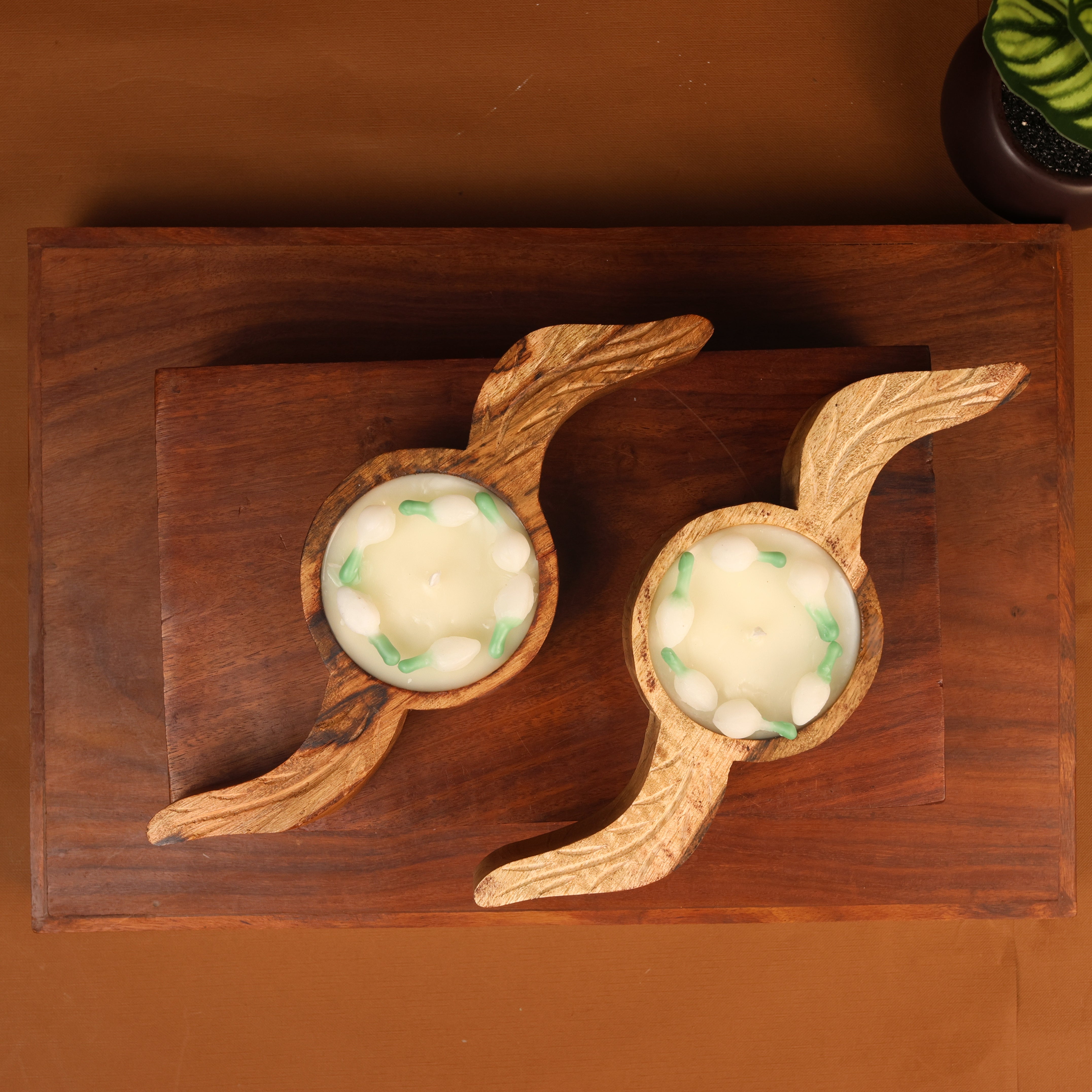 Personalized Wooden Rakhi Candle