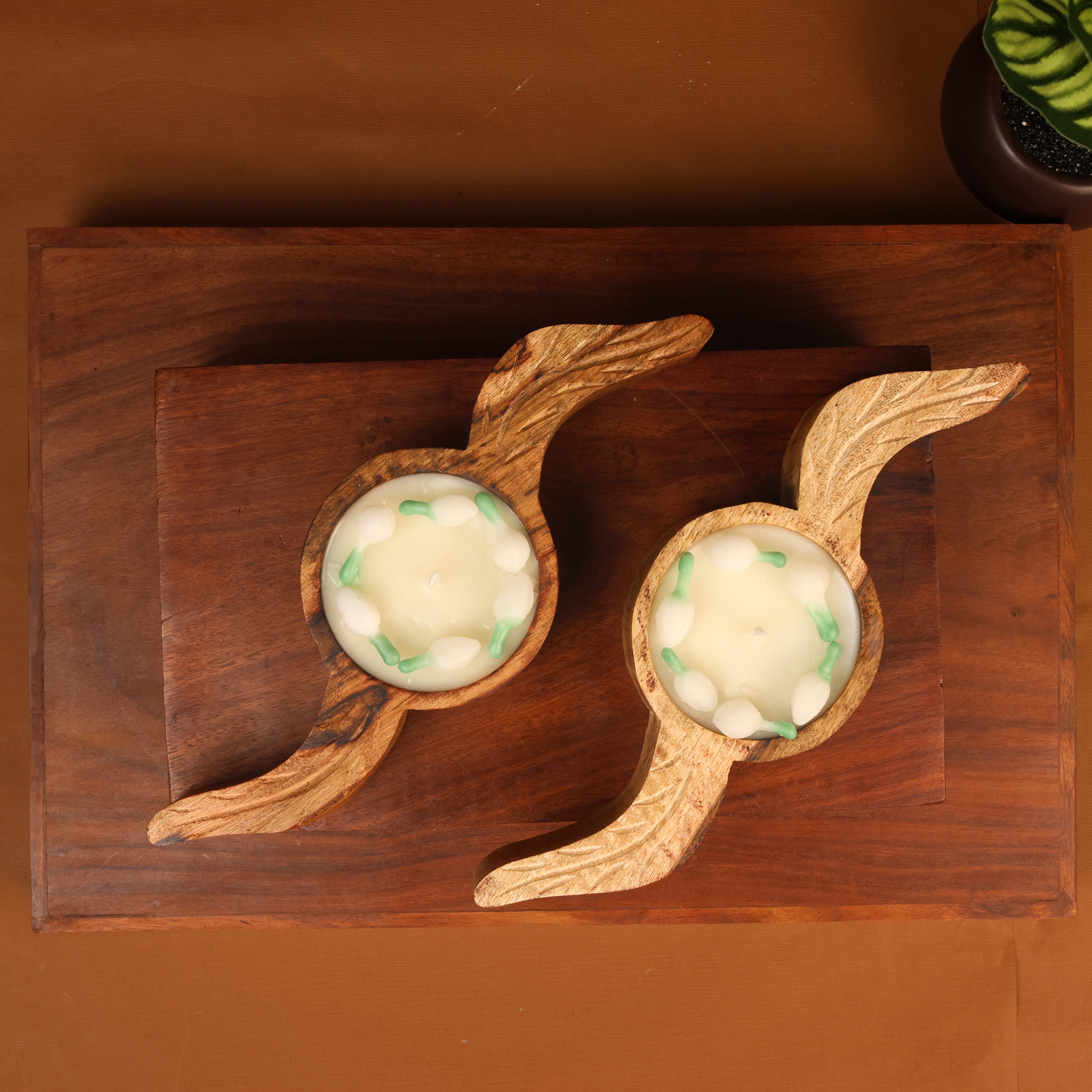 Personalized Wooden Rakhi Candle