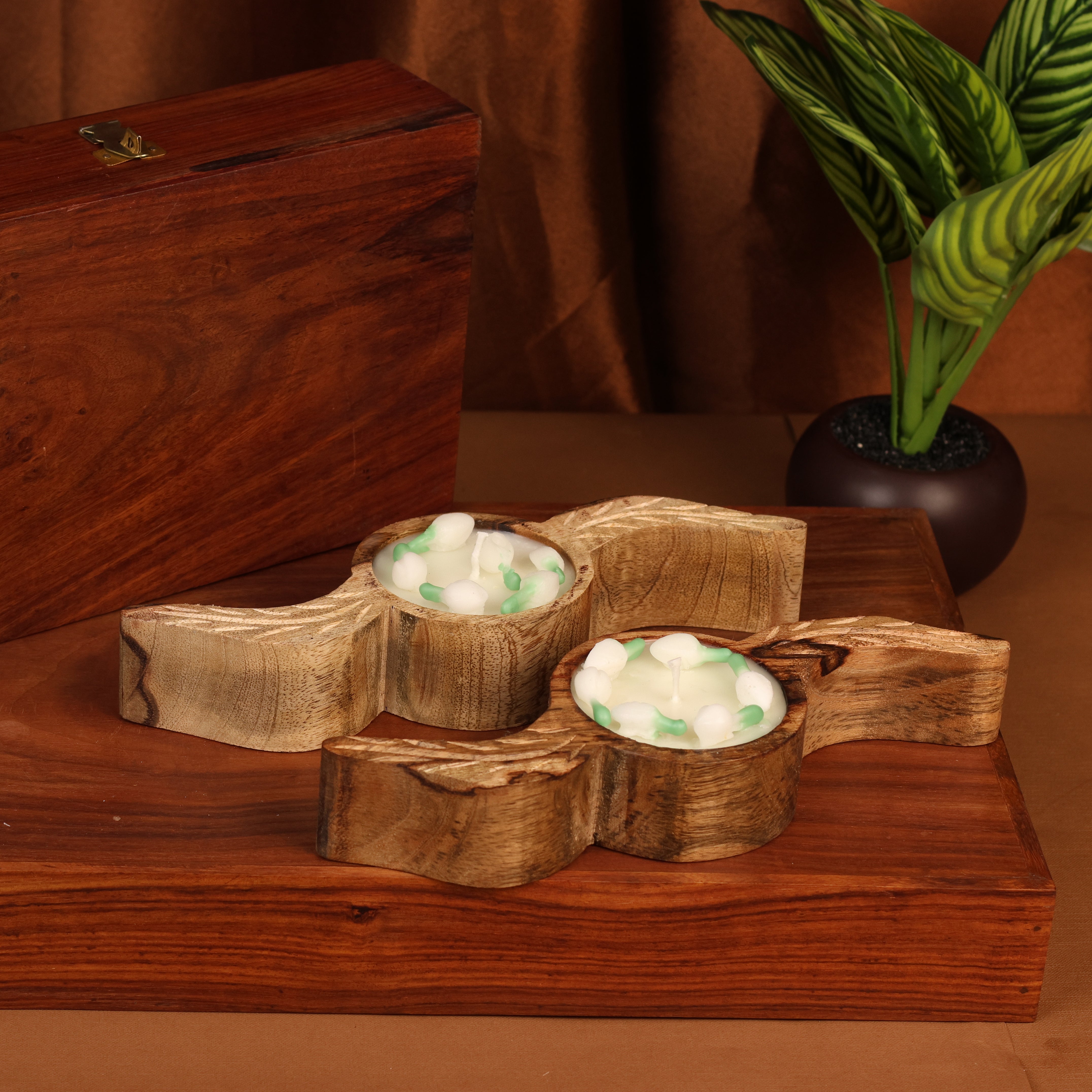 Personalized Wooden Rakhi Candle