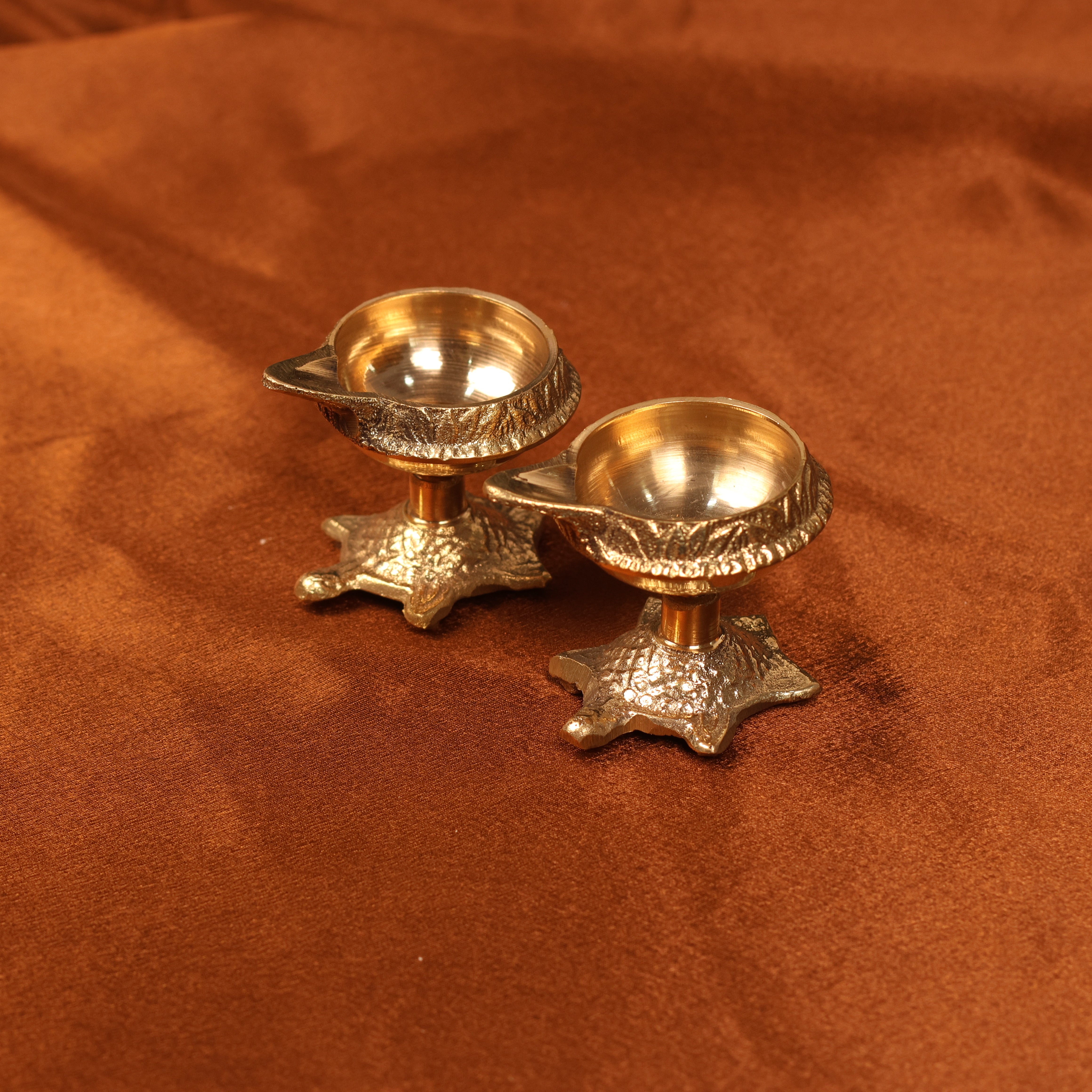 Golden Glow Diya & Treats Tray