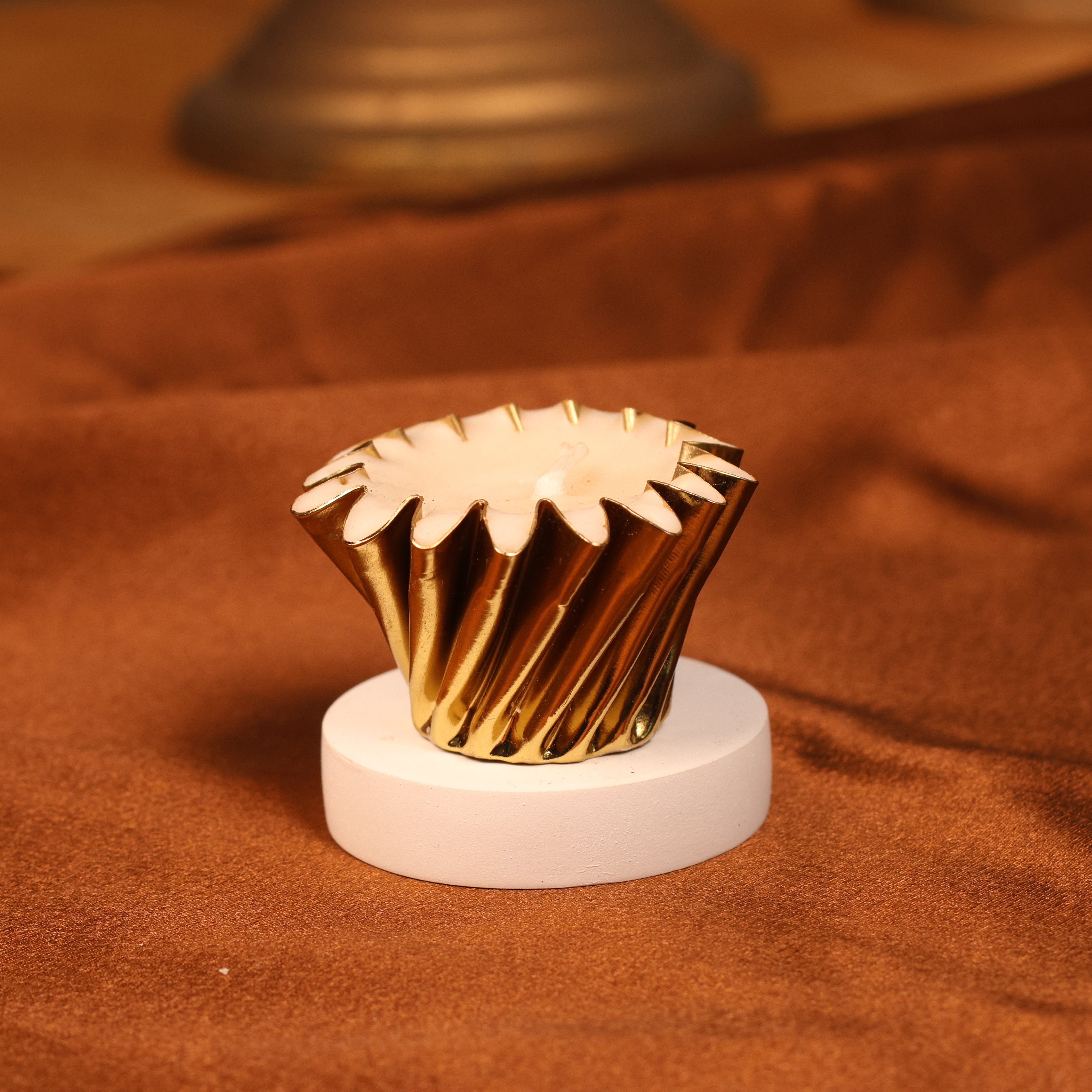 Golden Glow Diya & Treats Tray