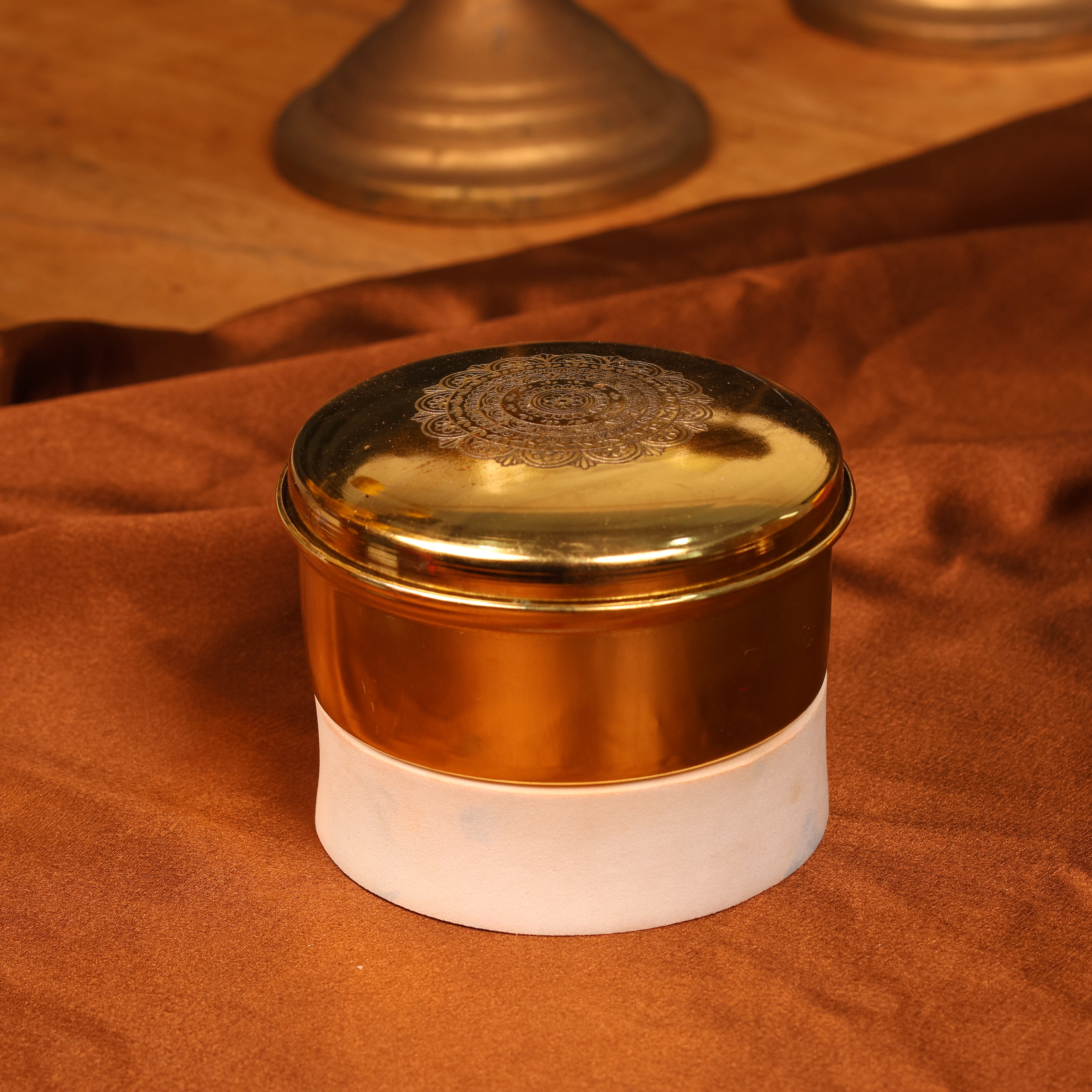 Golden Glow Diya & Treats Tray