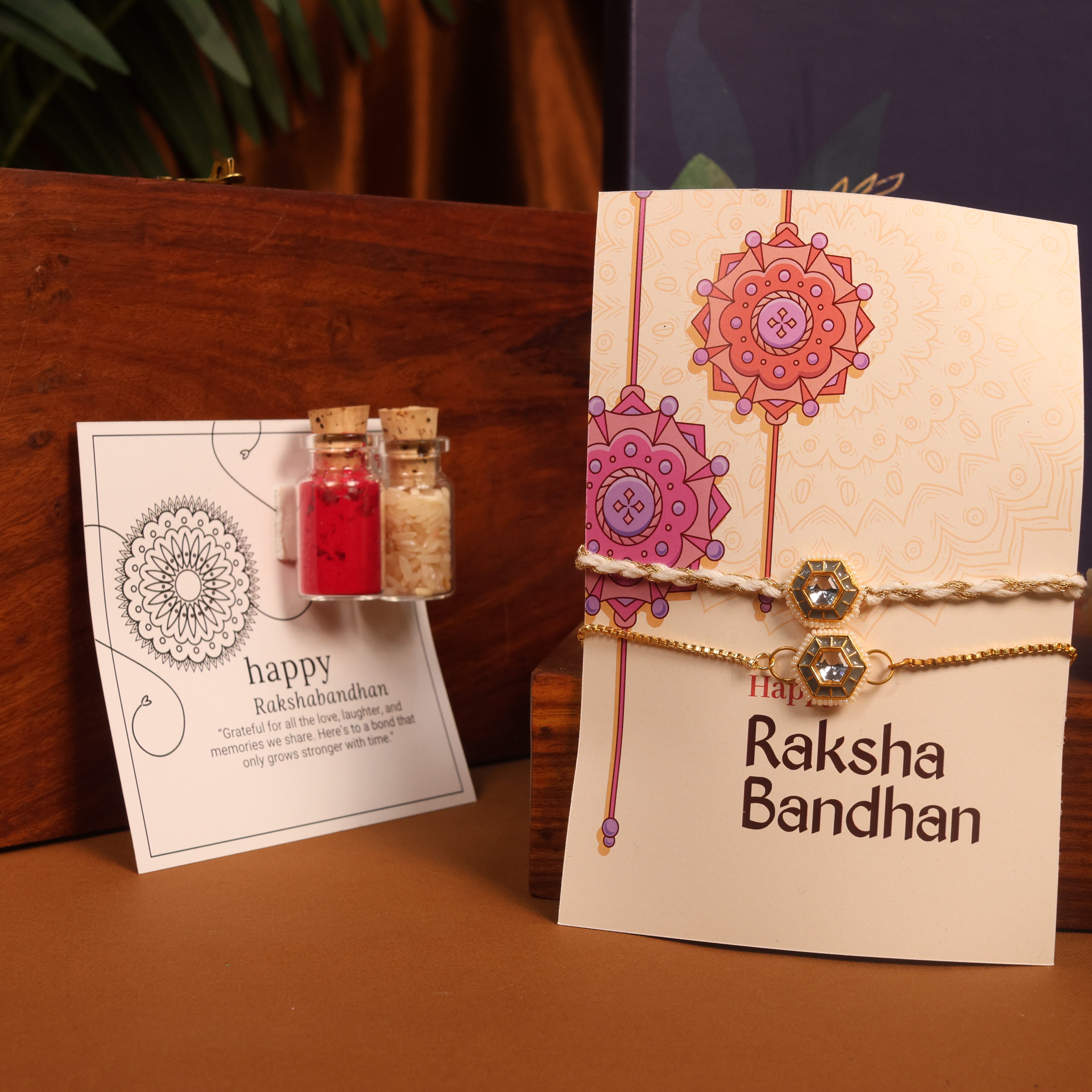 Royal Blue Rakhi & Lumba Gift Hamper