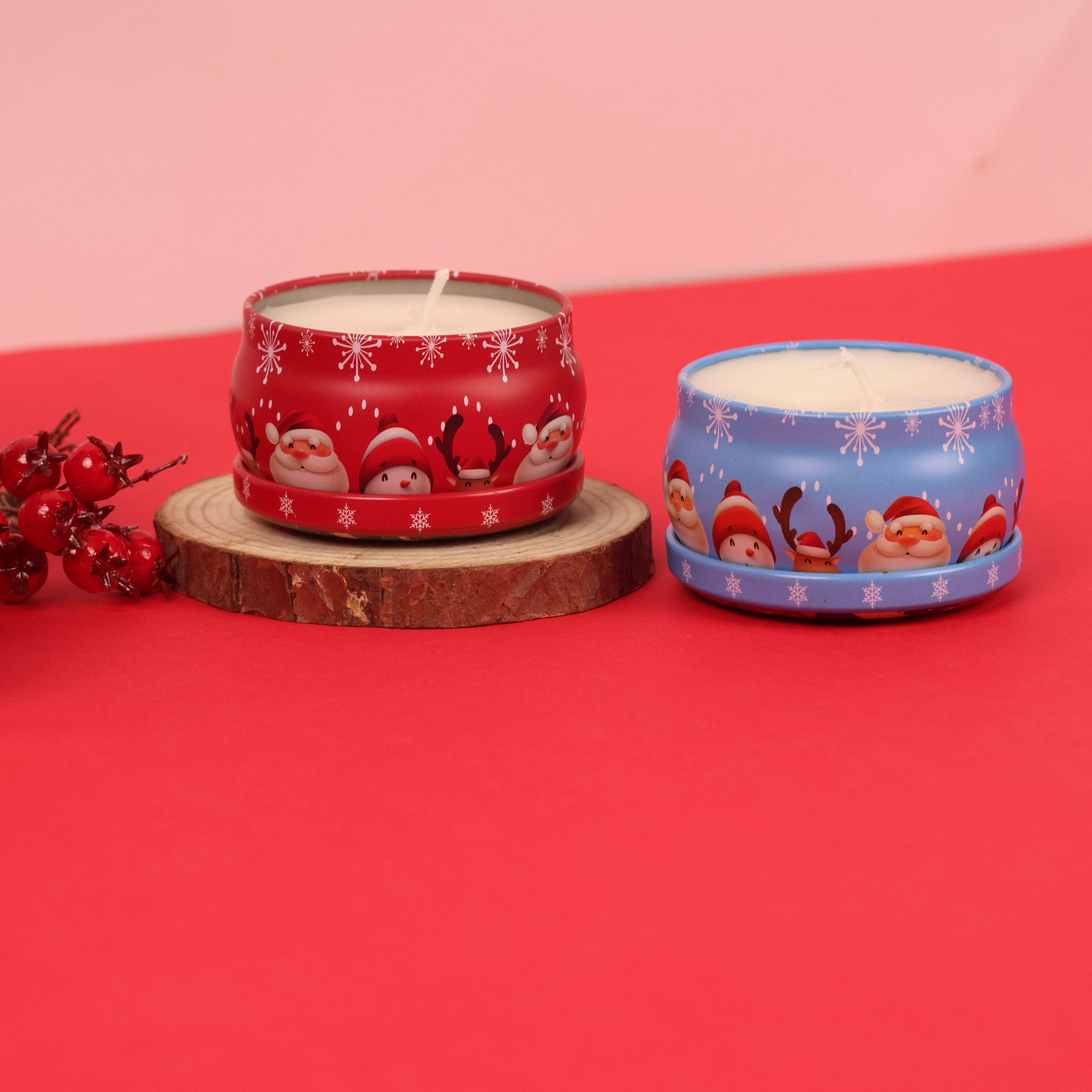 Christmas Special Mini Jar Candle Box - Snowman & Santa Designs