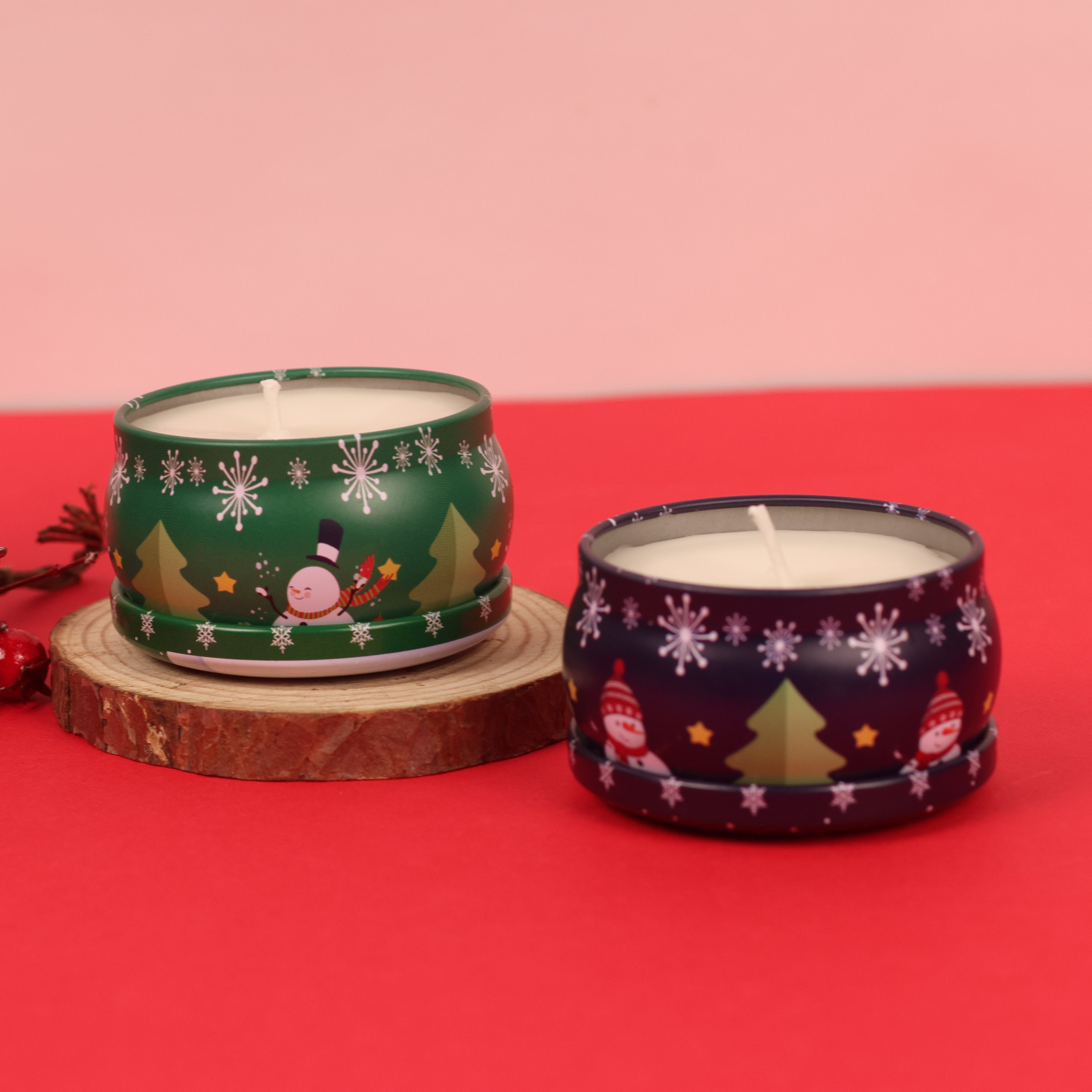 Christmas Special Mini Jar Candle Box - Snowman & Santa Designs