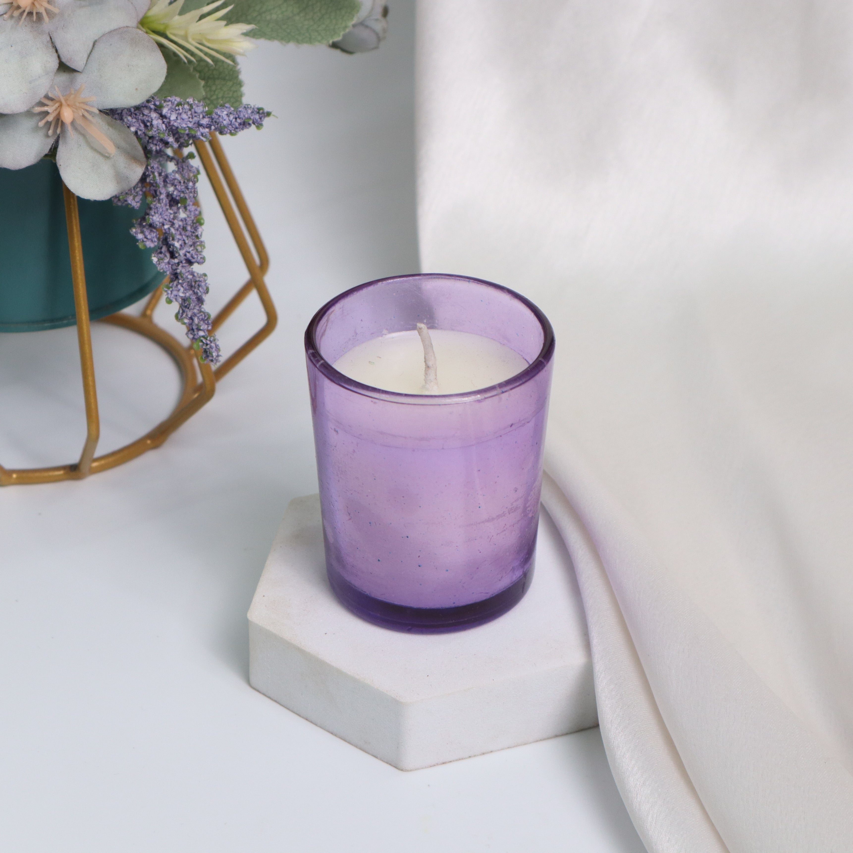 Grass Glass Candle Jar