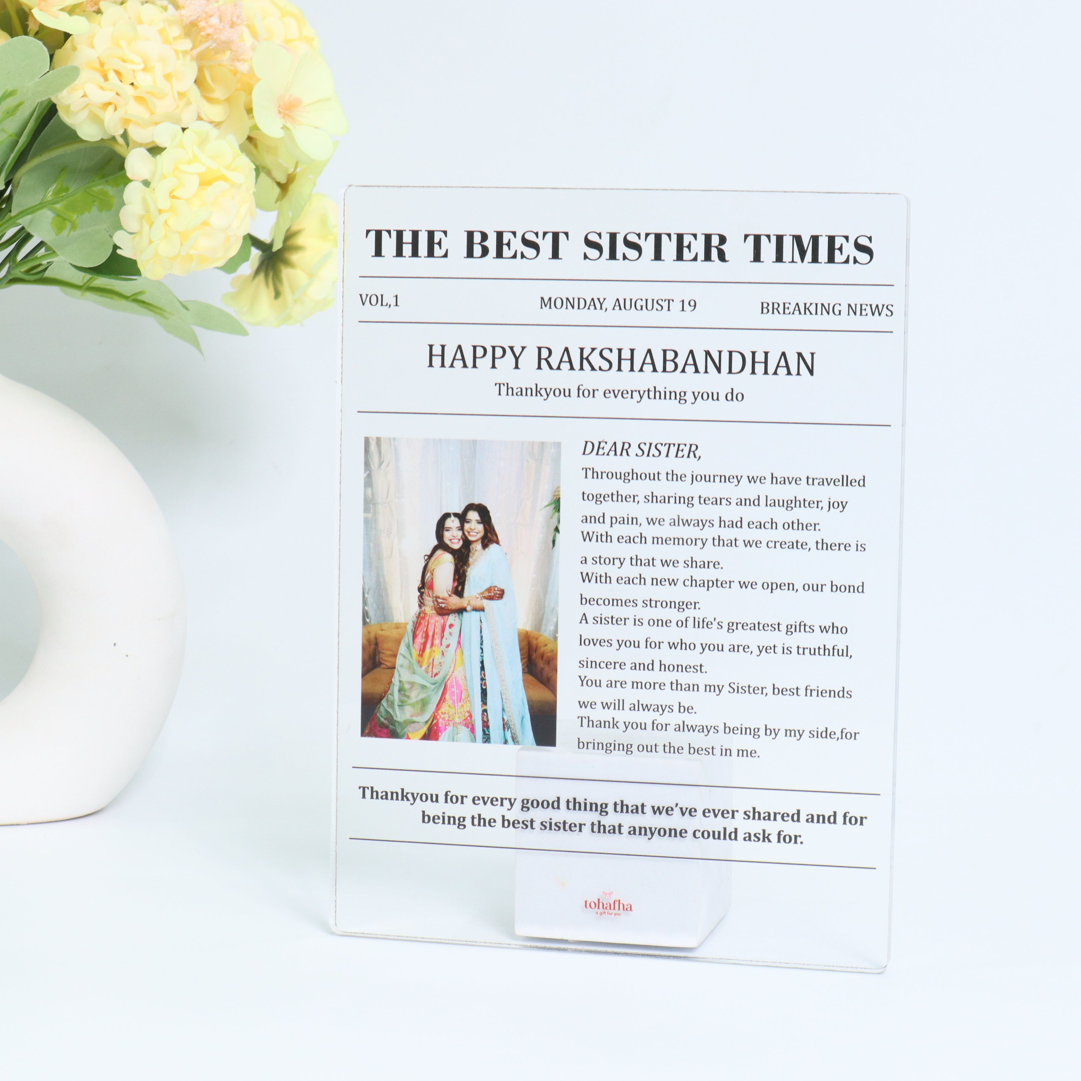 Personalized Acrylic Newspaper