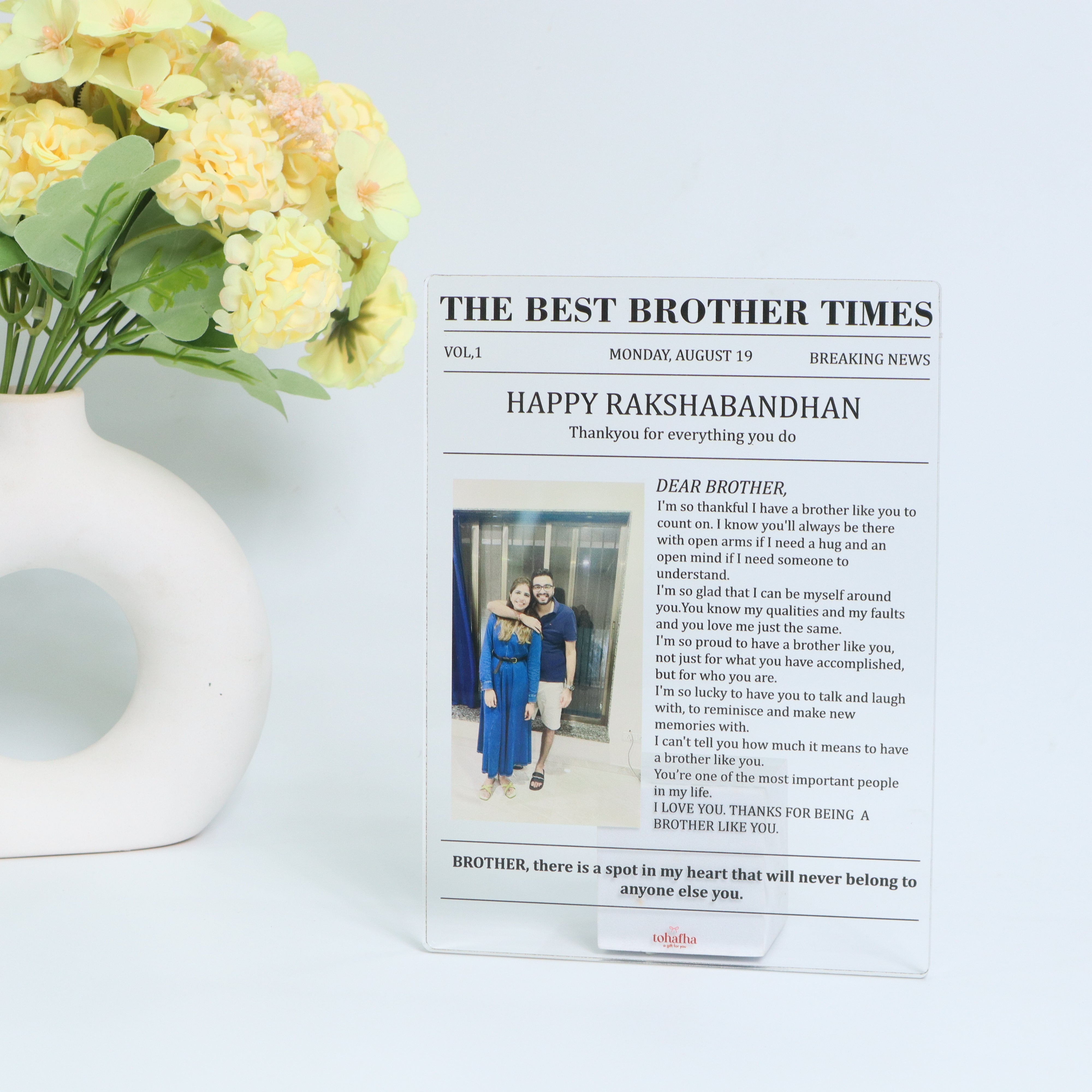 Personalized Acrylic Newspaper