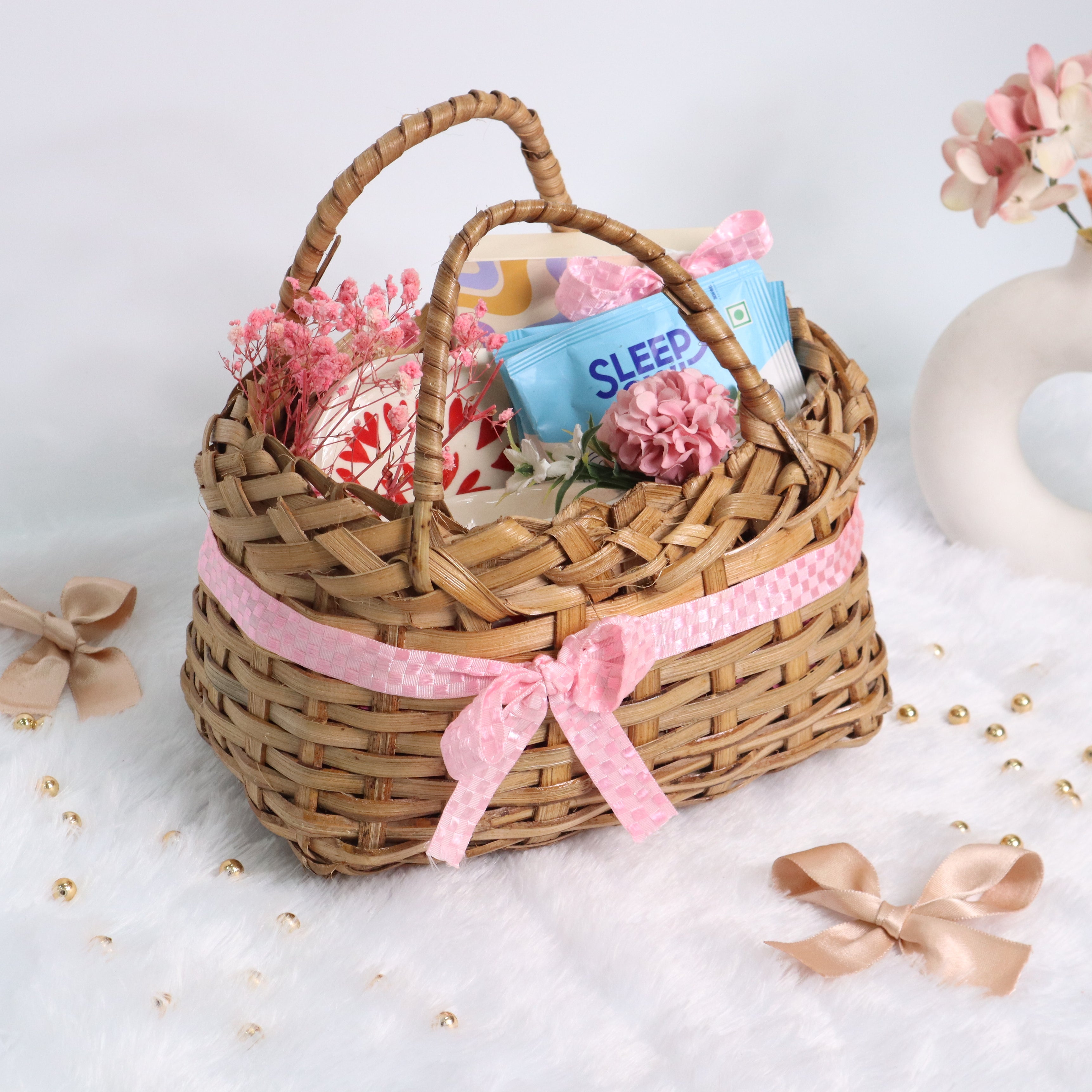 Pink Petal Basket