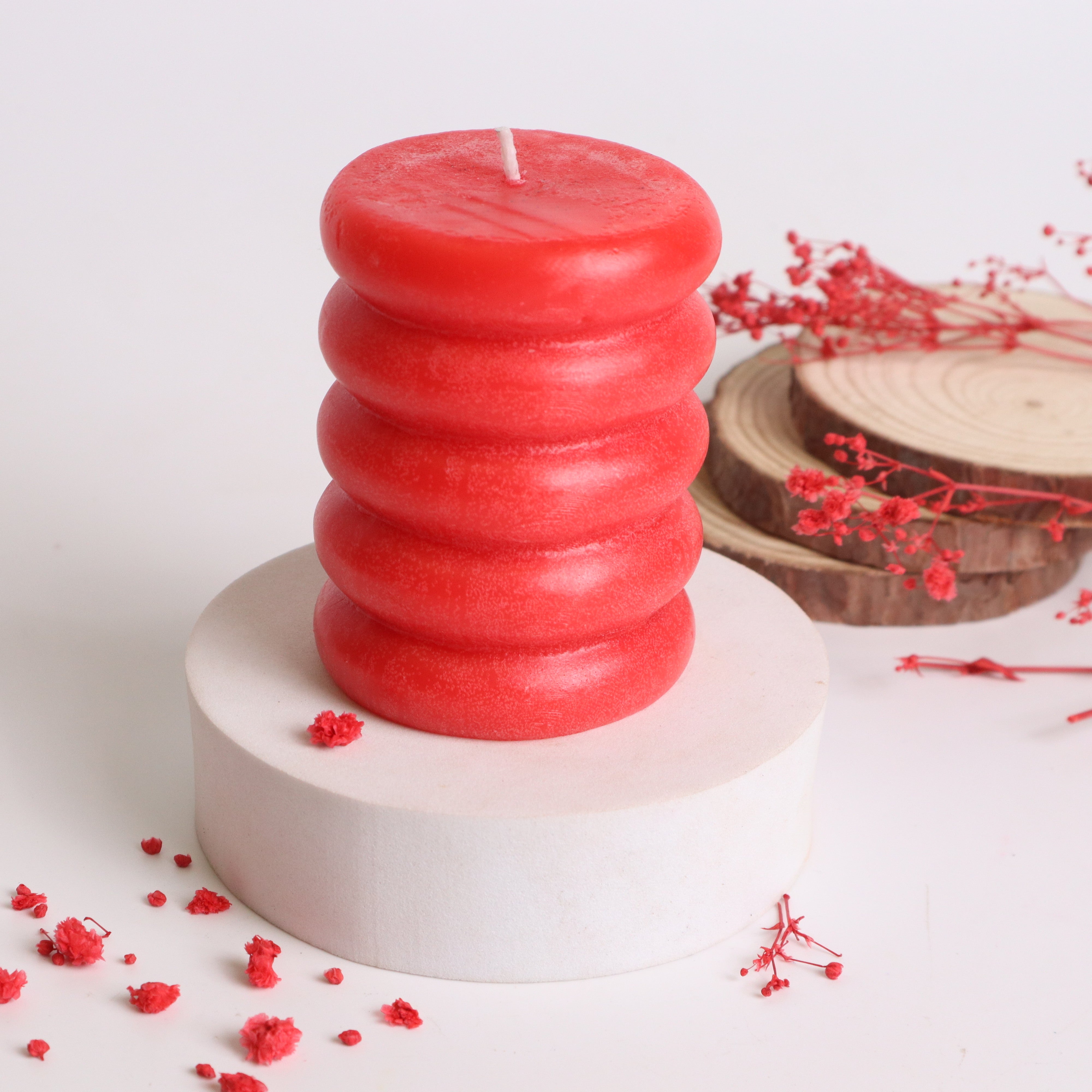 Geometric Cylinder Candle