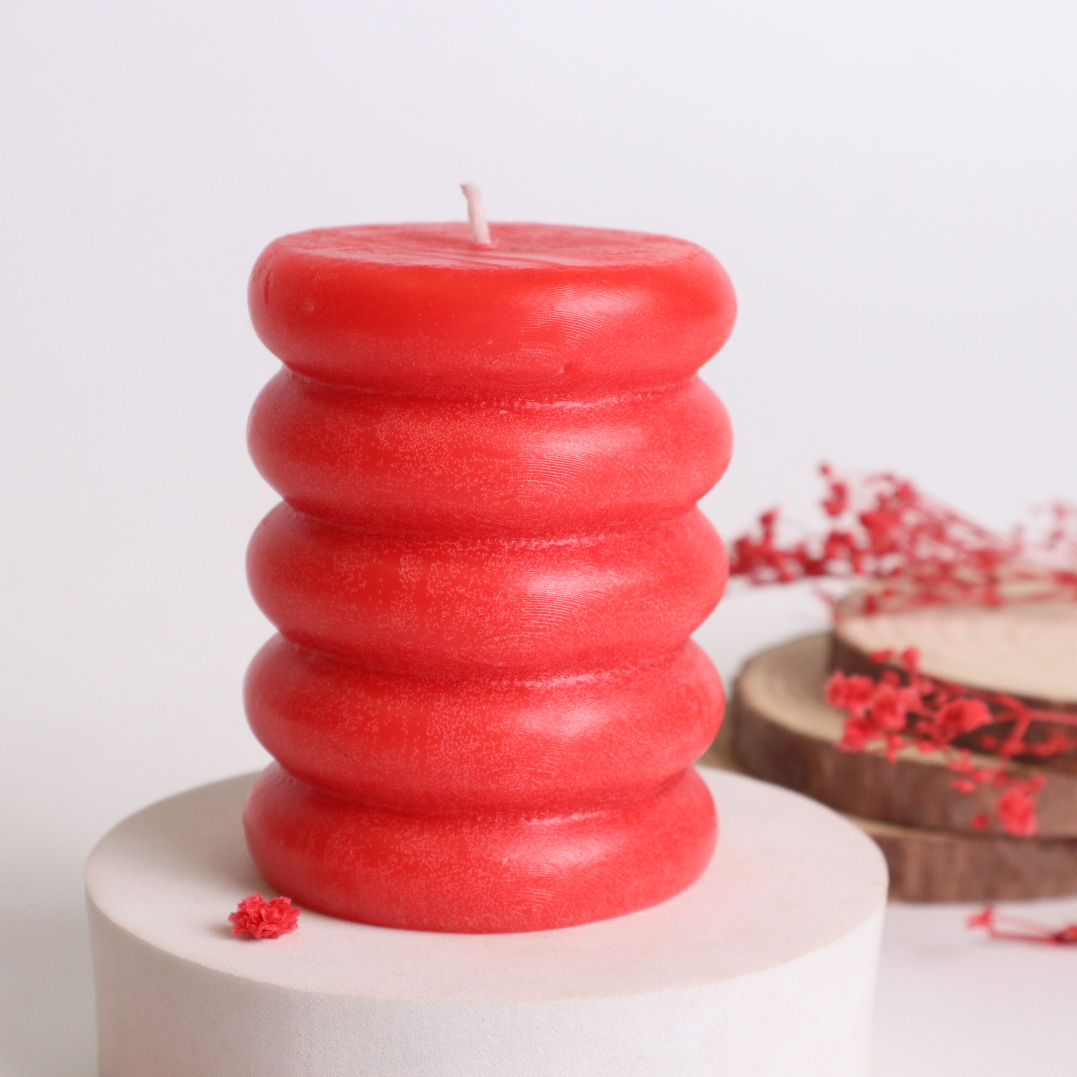 Geometric Cylinder Candle