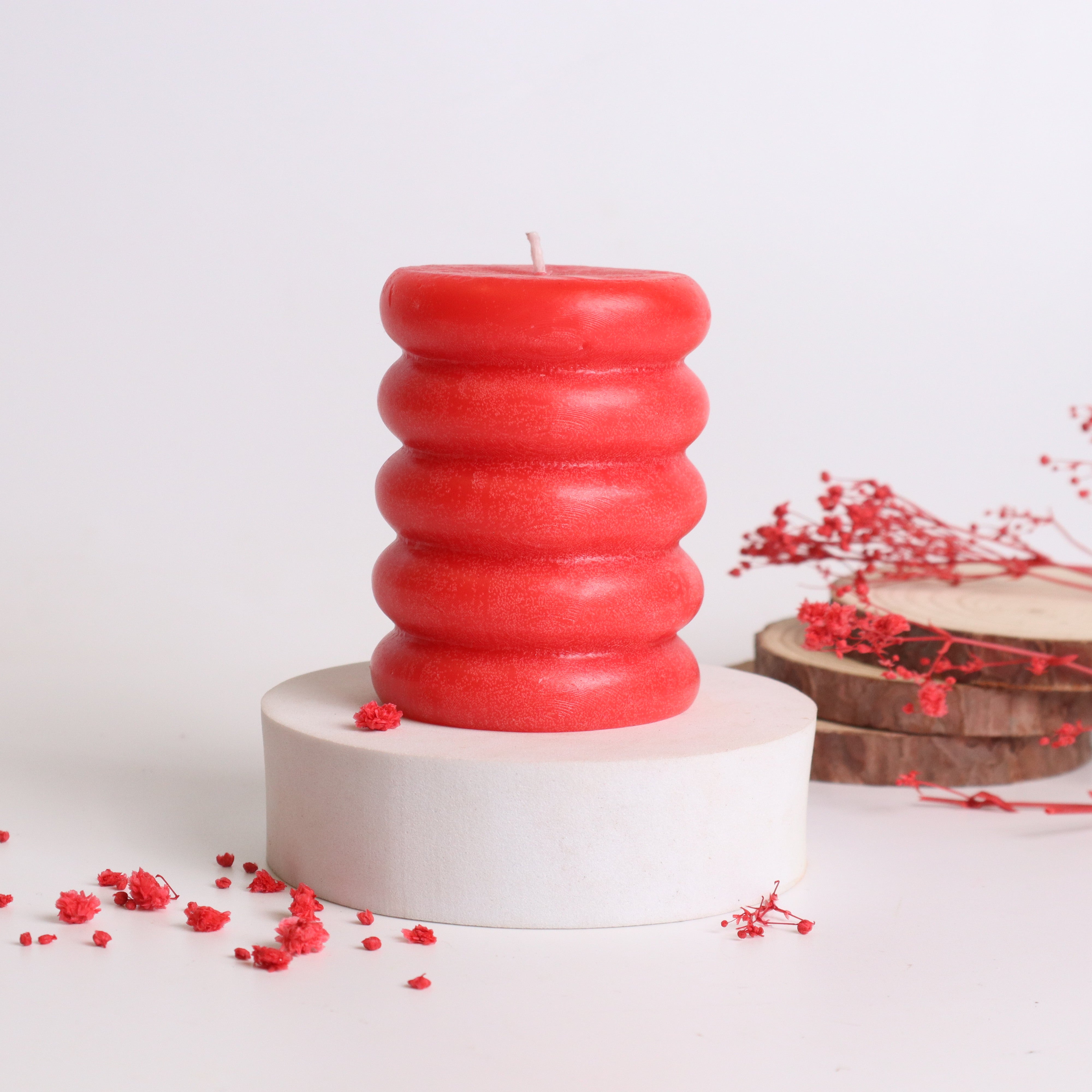 Geometric Cylinder Candle