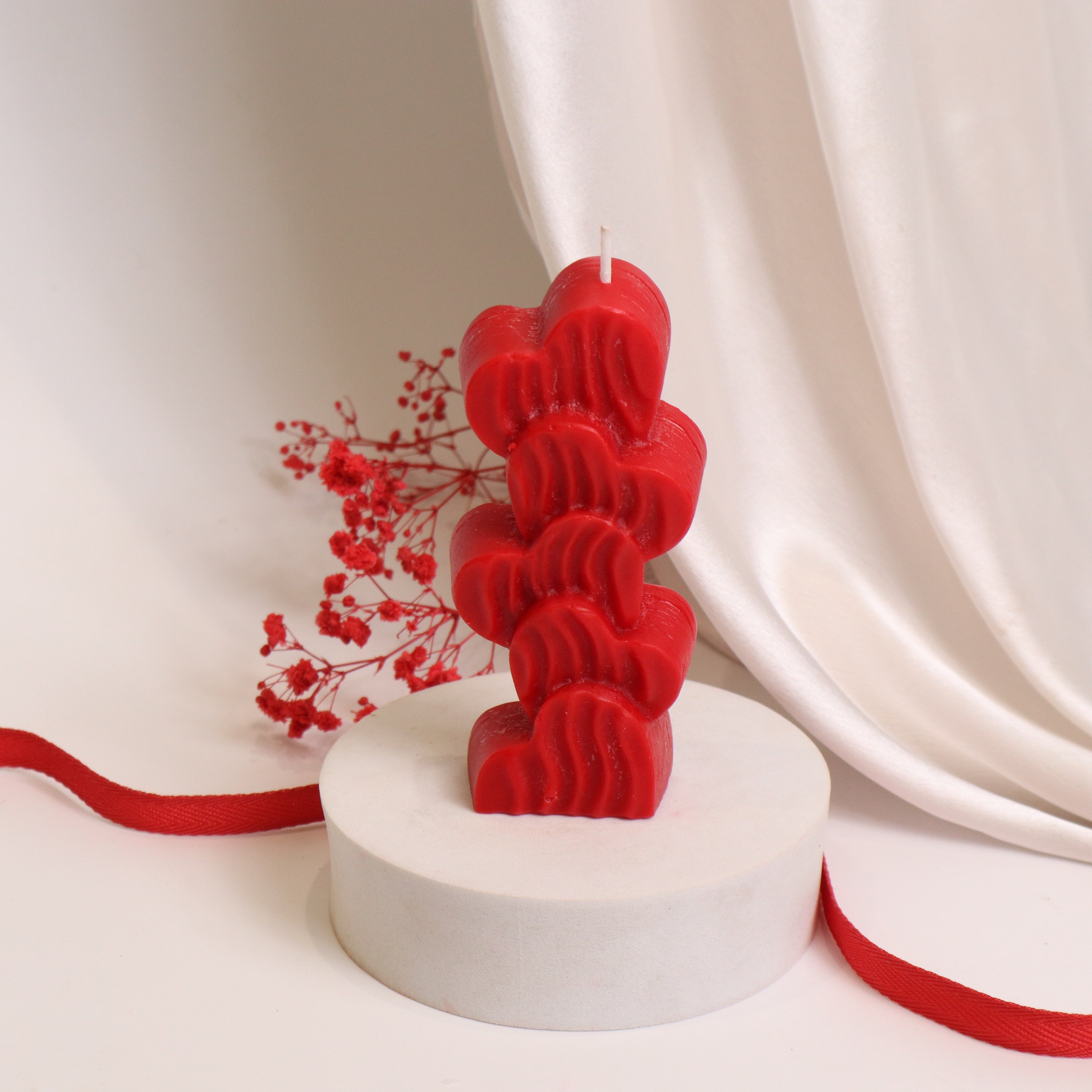 Stacked Heart Candles