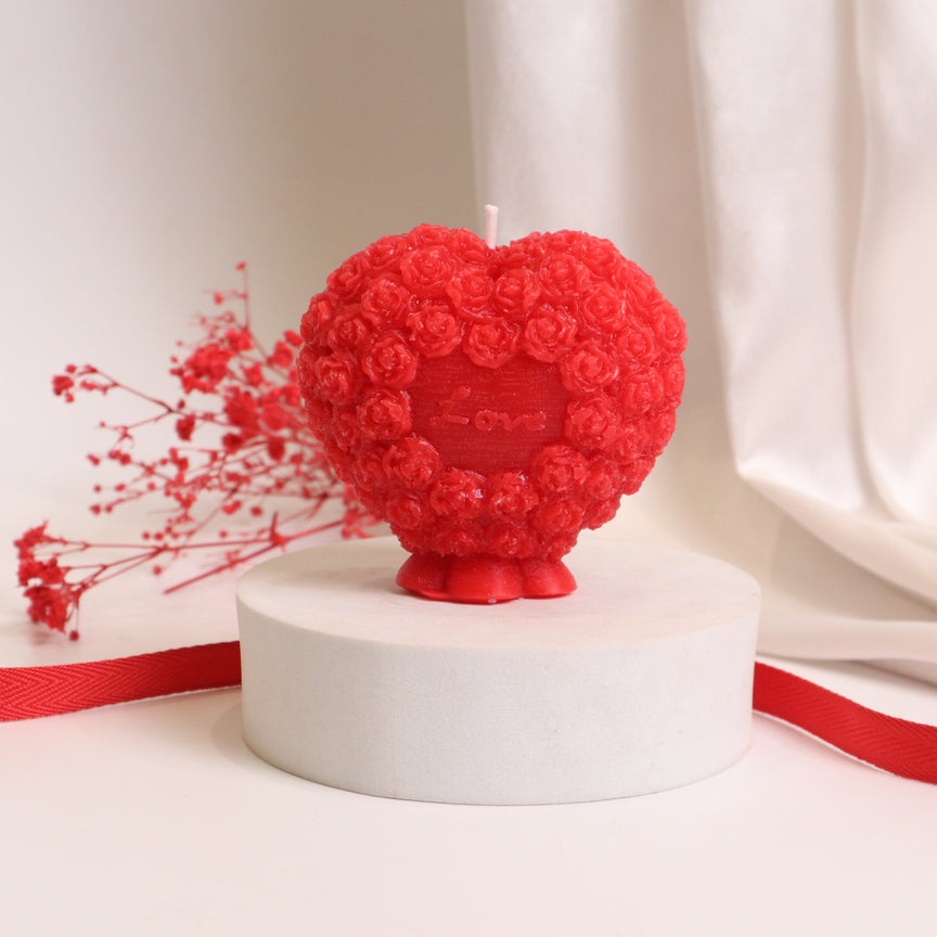 Rosy Heart Flames (set of 2)