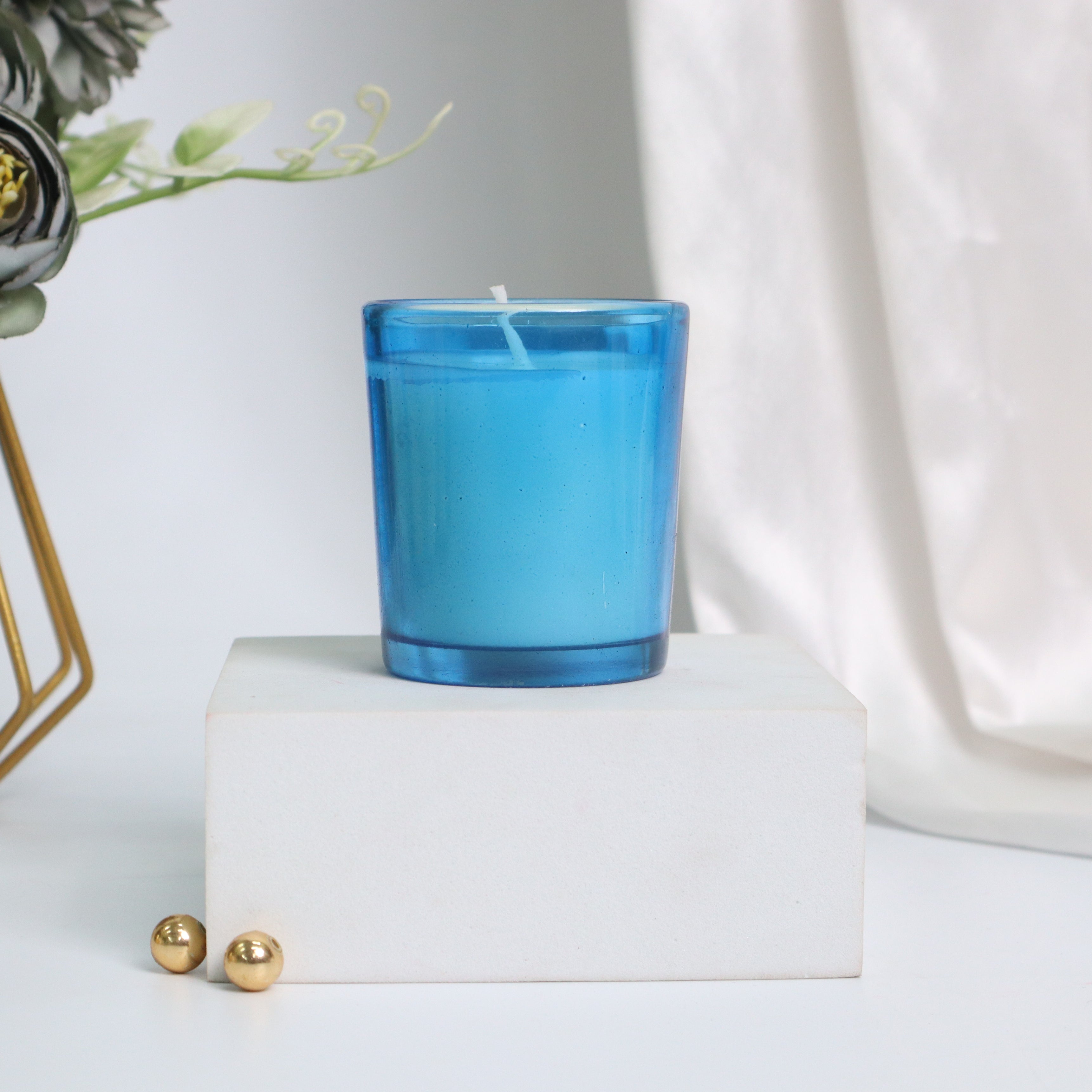 Grass Glass Candle Jar