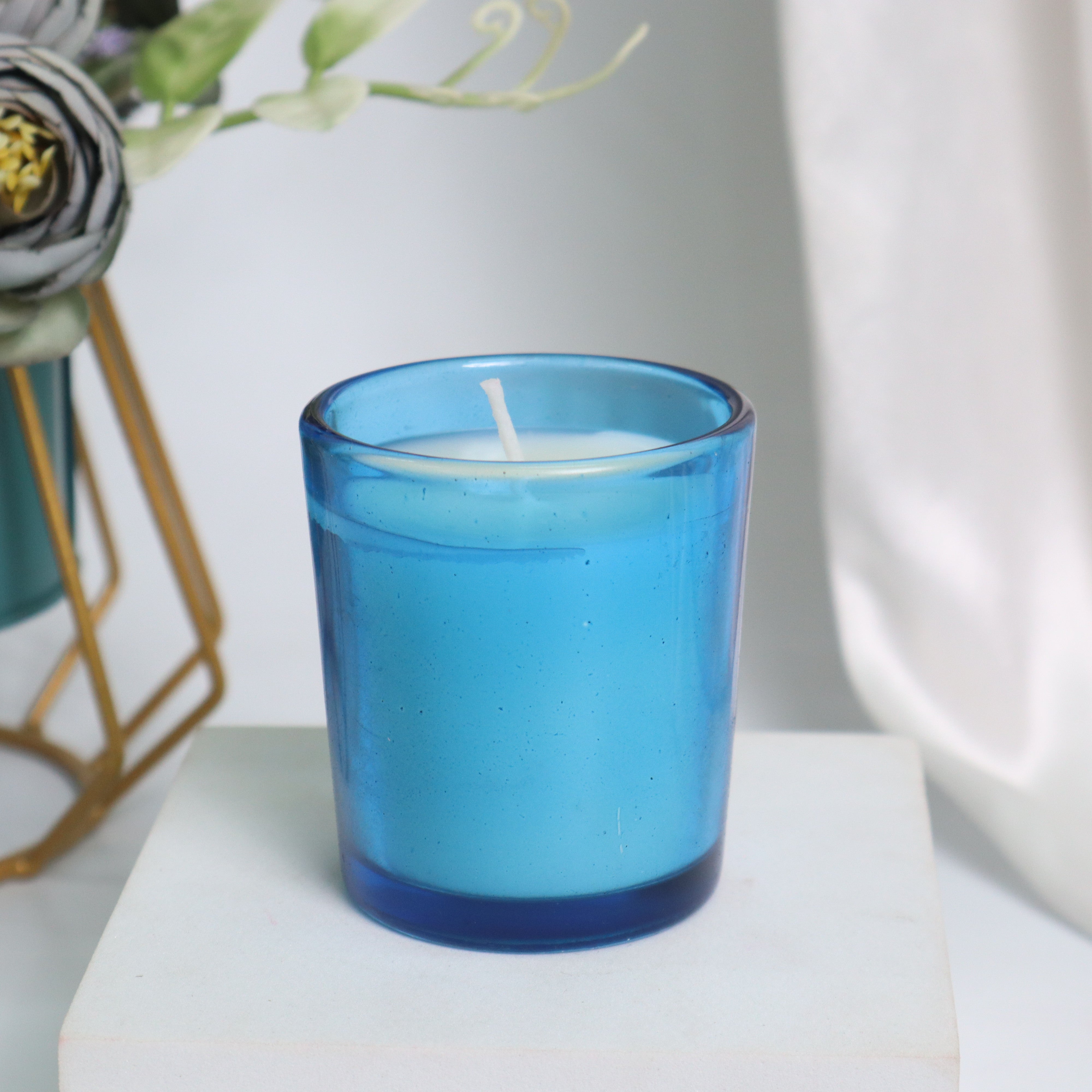 Grass Glass Candle Jar