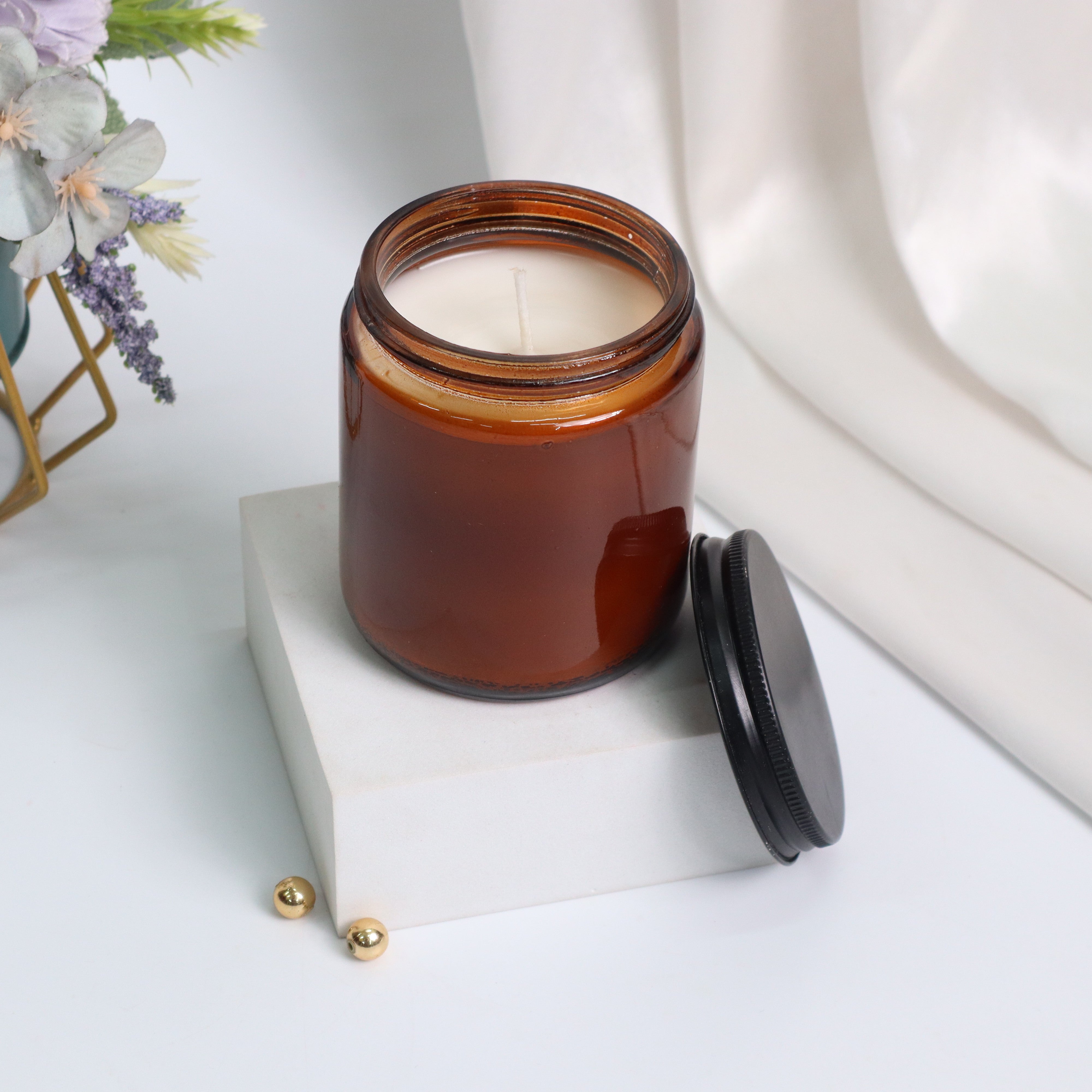 Matte Black Radiant Candle Jar
