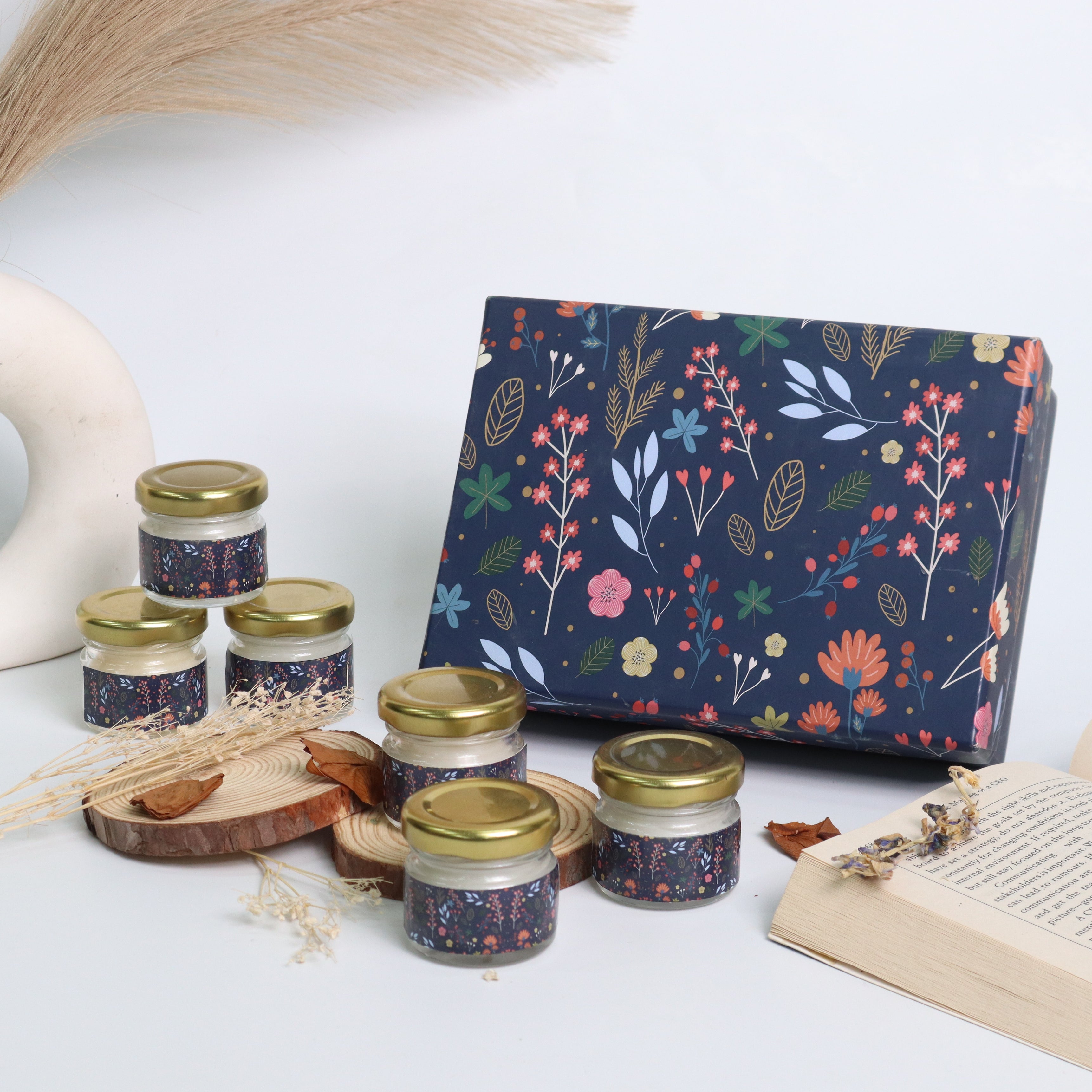 Stunning Blue Candle Gift Box