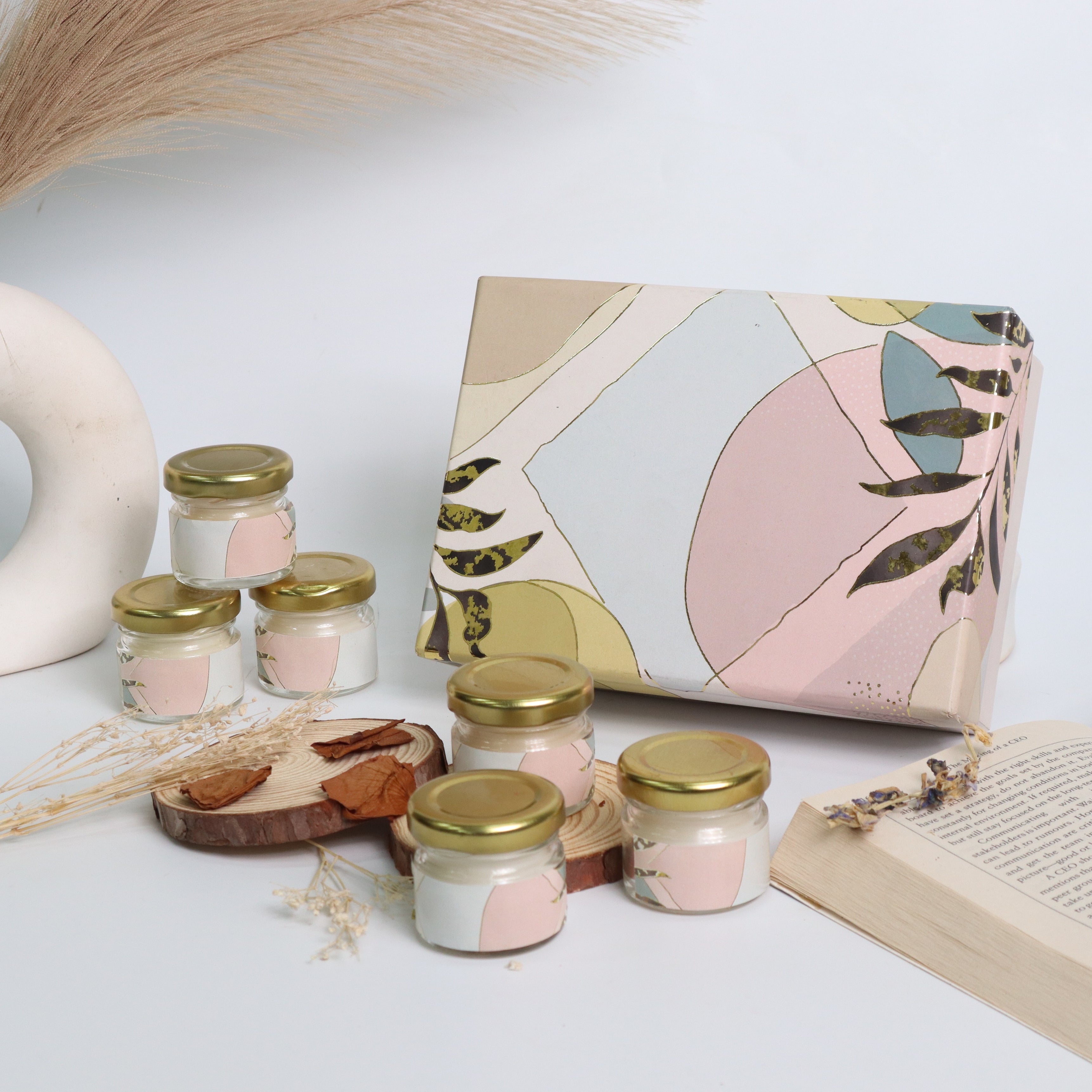 Stunning Pink Tropical Candle Gift Box