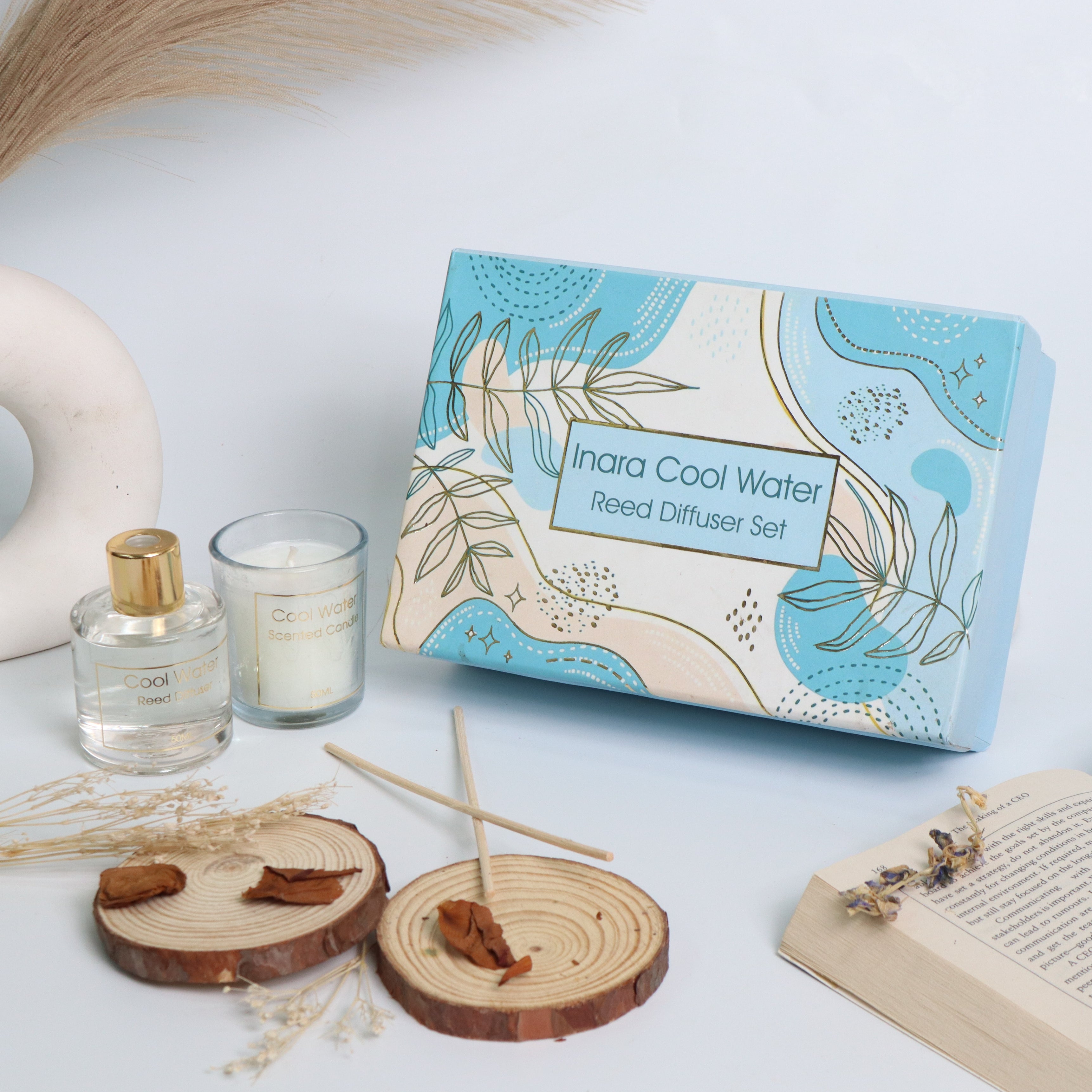 Inara Cool Water Reed Diffuser Set